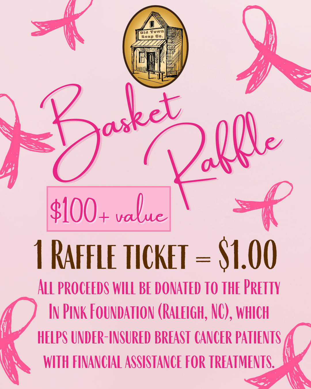 Basket Raffle Ticket for Breast Cancer Awareness Month