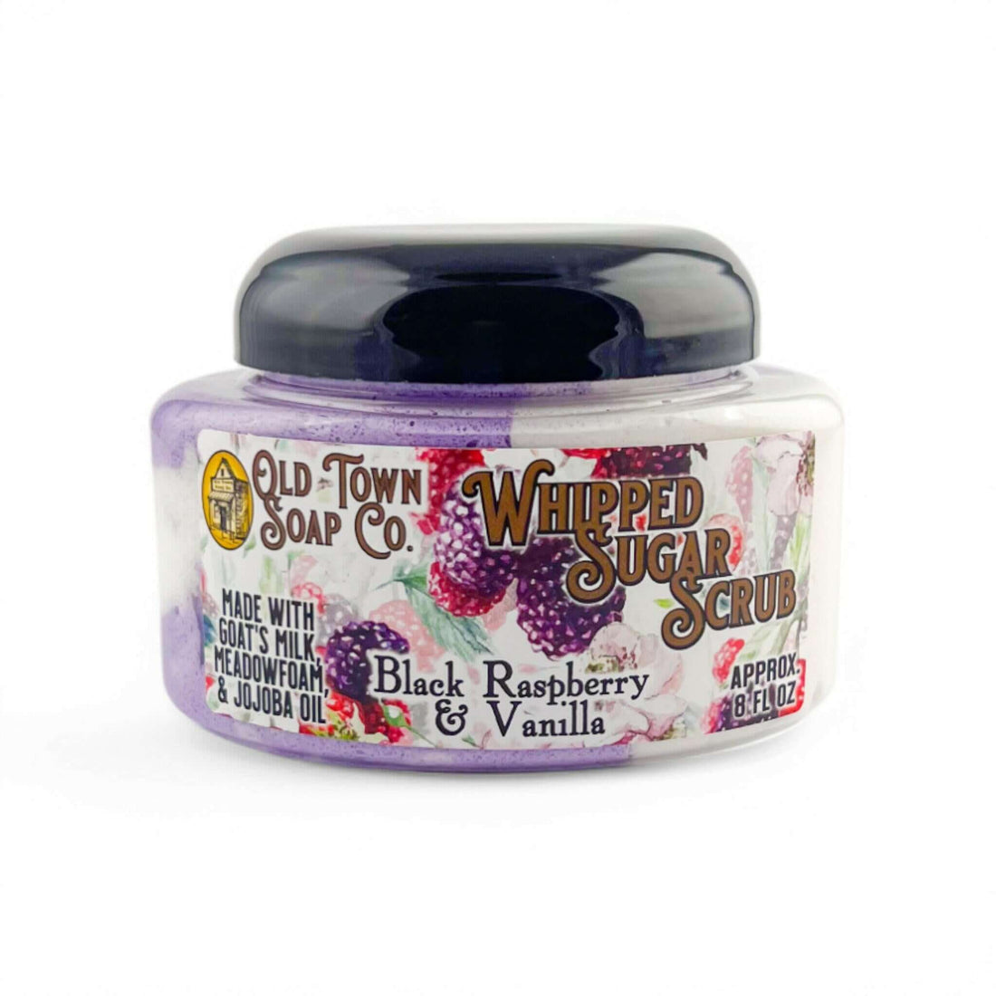 Black Raspberry & Vanilla Whipped Sugar Scrub Soap - Old Town Soap Co.