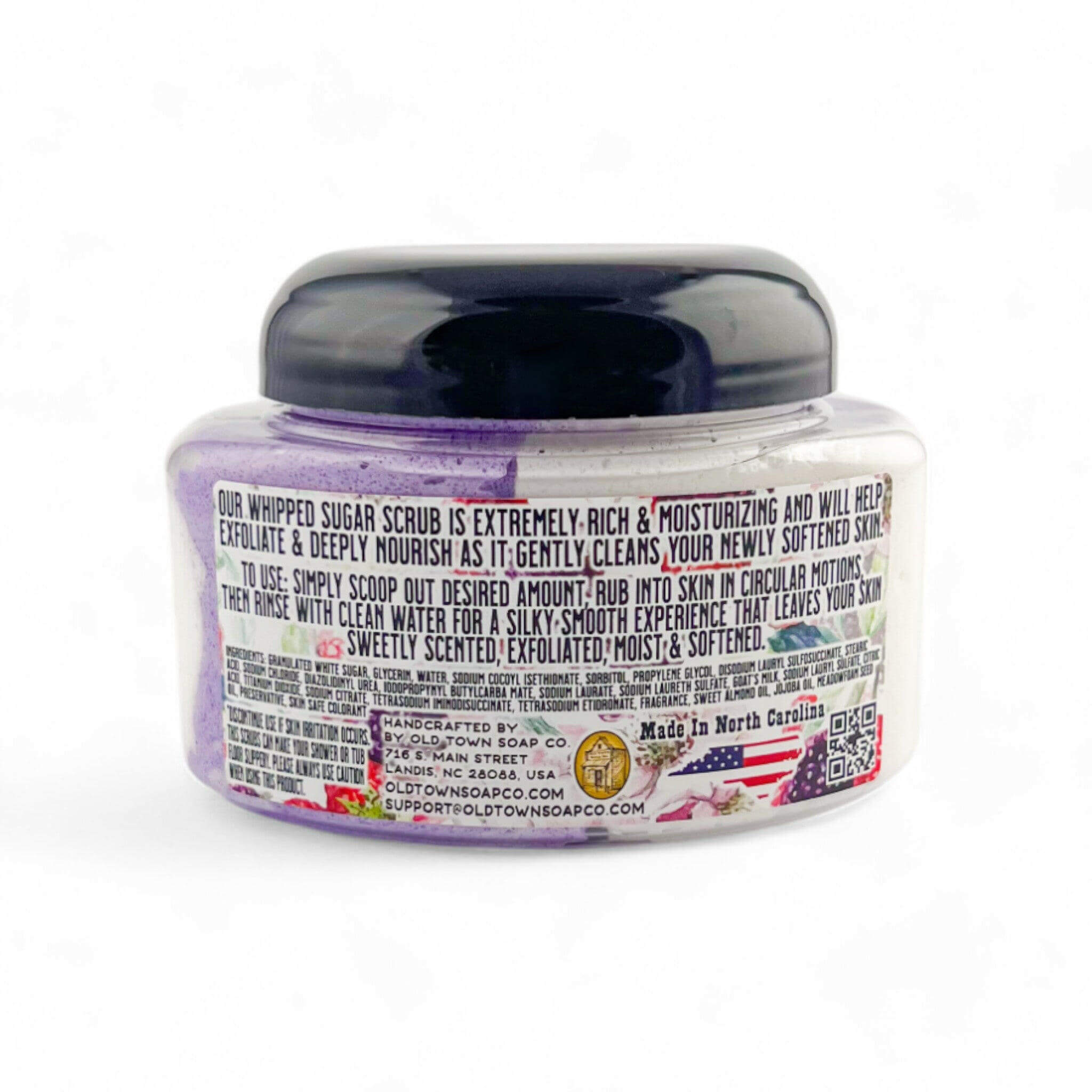 Black Raspberry & Vanilla Whipped Sugar Scrub Soap - Old Town Soap Co.