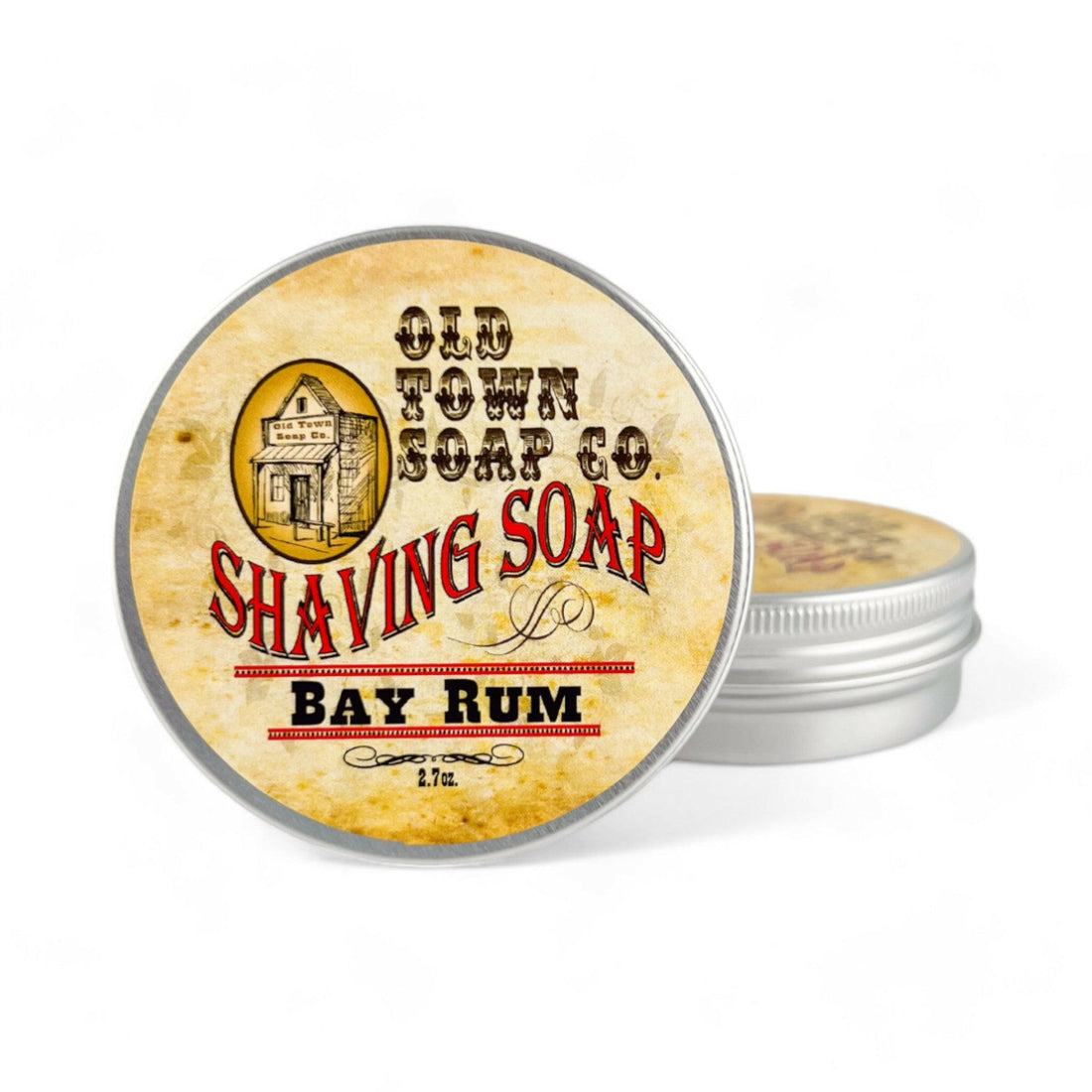 Bay Rum -Shave Soap Tin - Old Town Soap Co.