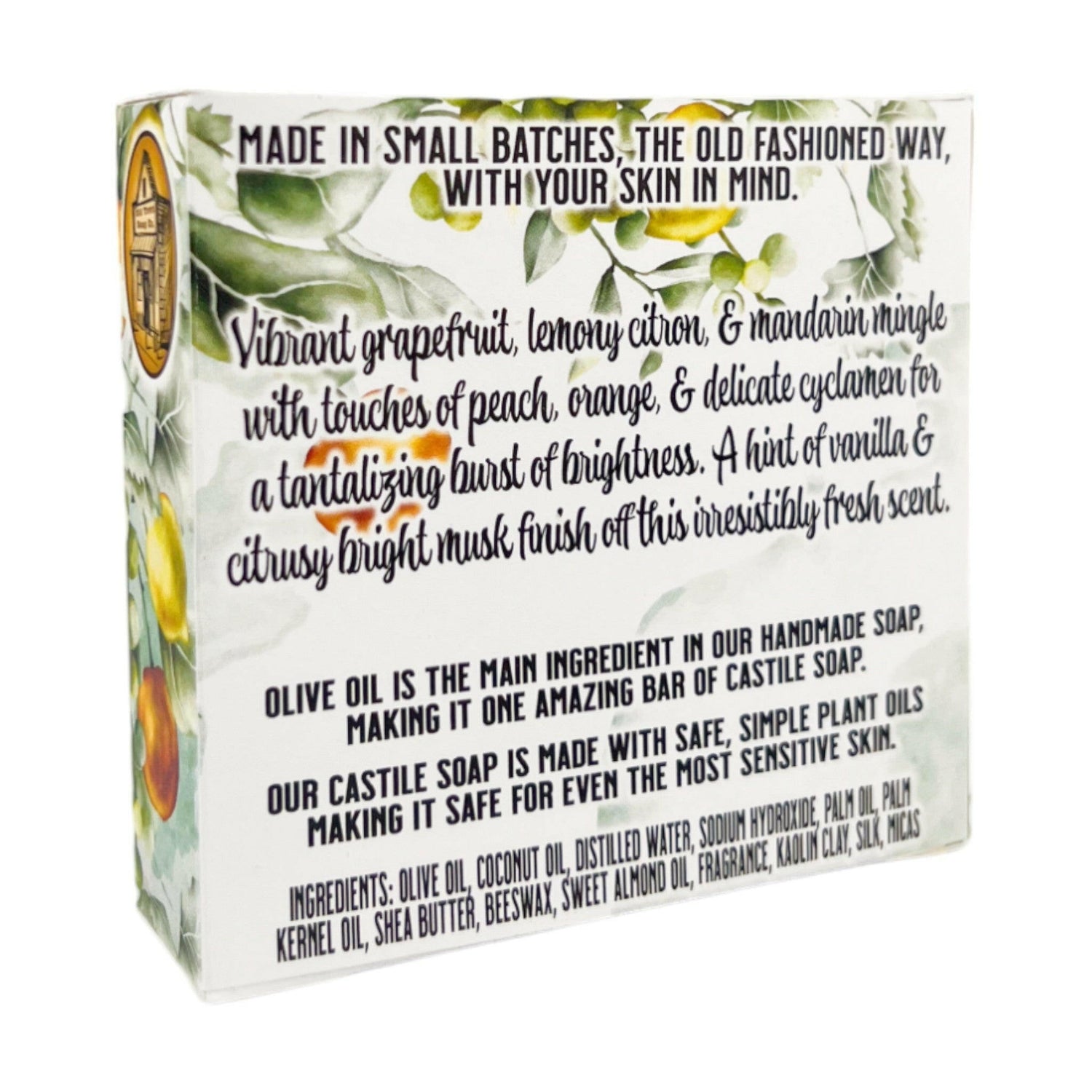 Citron & Mandarin -Bar Soap - Old Town Soap Co.