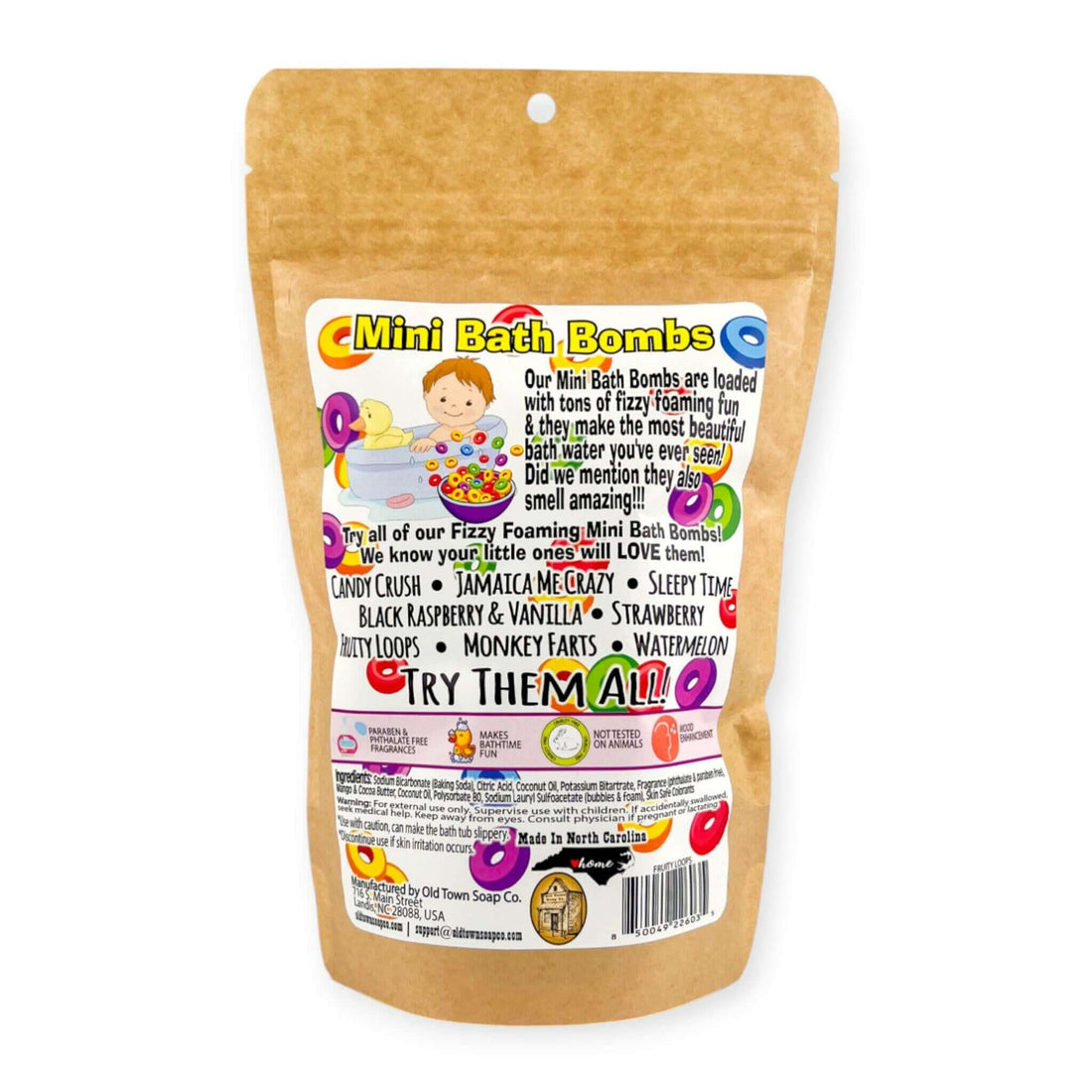 Fruity Loops Mini Bath Bombs - Old Town Soap Co.