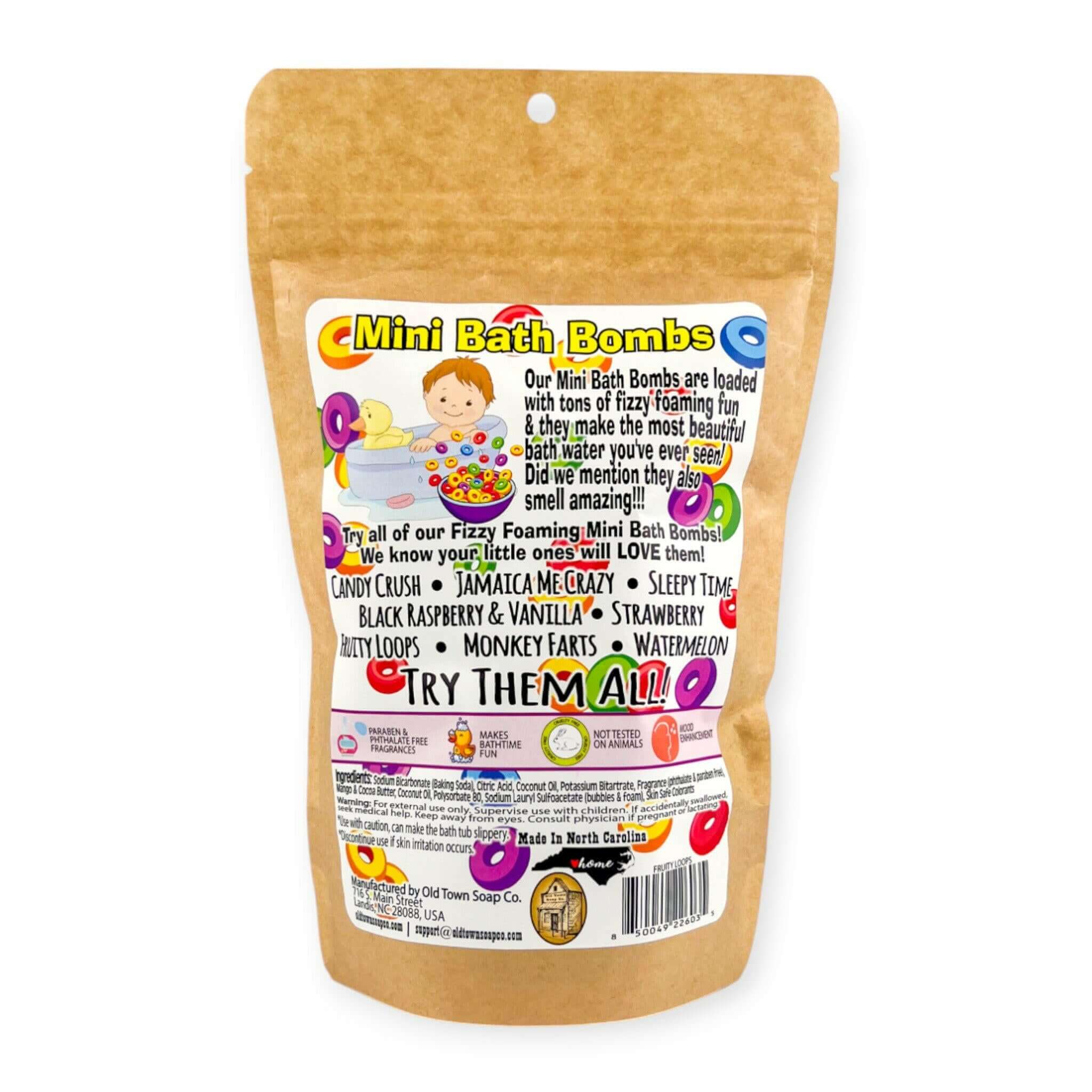 Fruity Loops Mini Bath Bombs - Old Town Soap Co.