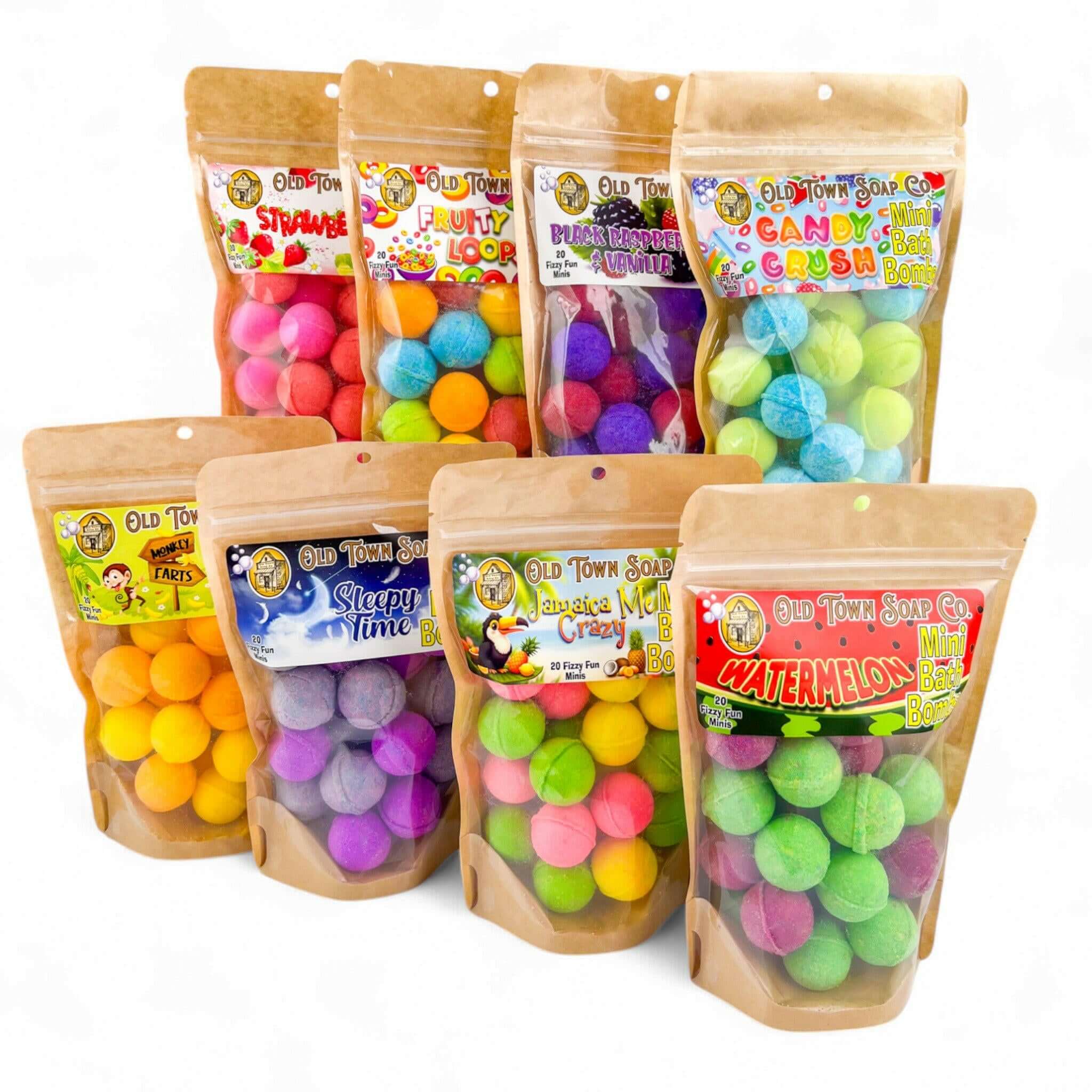 Watermelon Mini Bath Bombs - Old Town Soap Co.