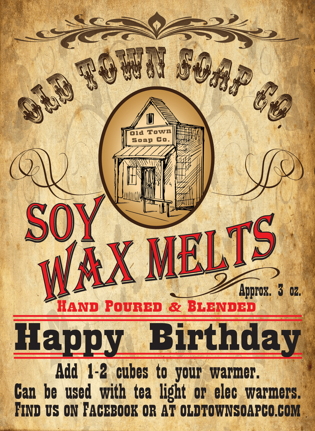Happy Birthday Wax Melts - Old Town Soap Co.