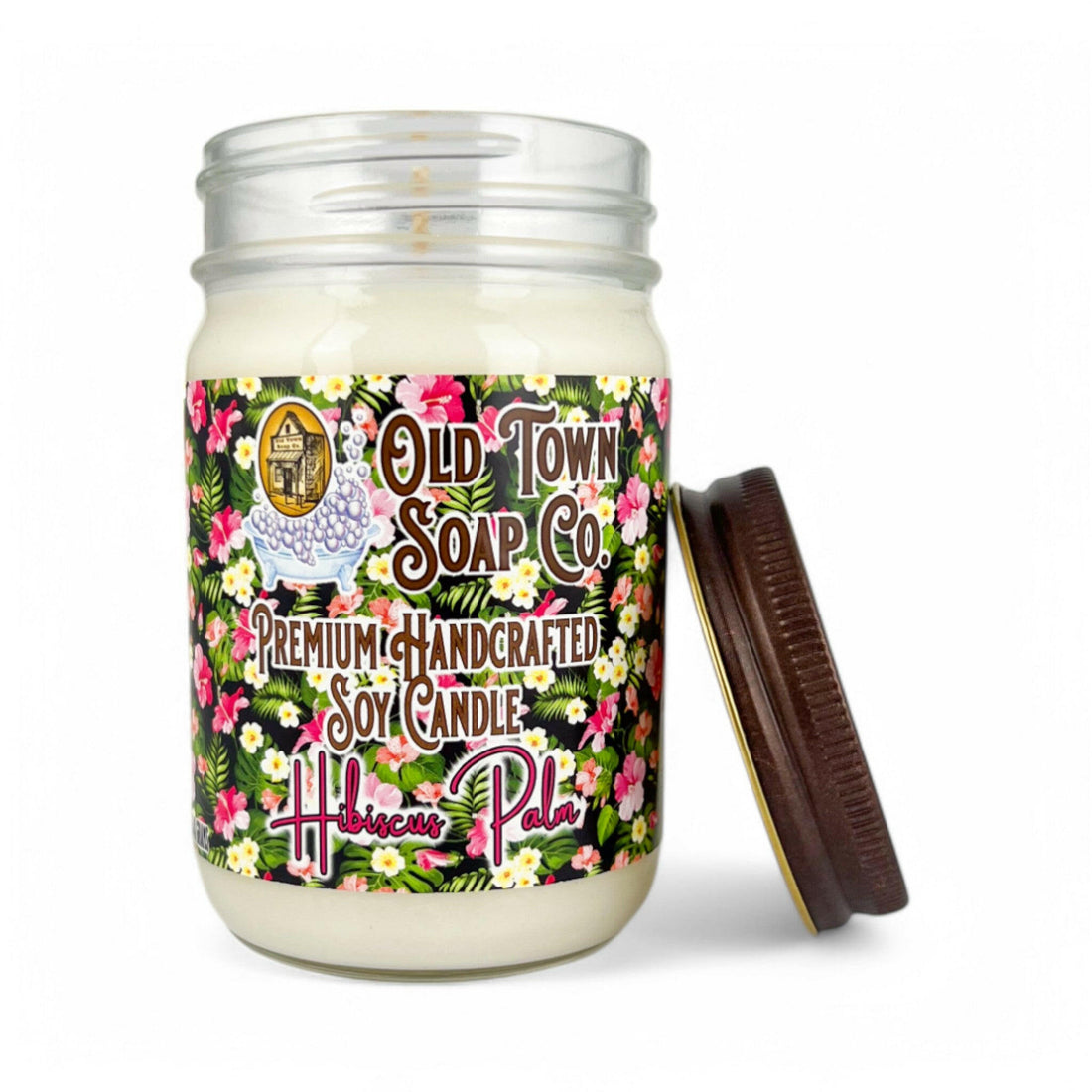 Hibiscus Palm Candle