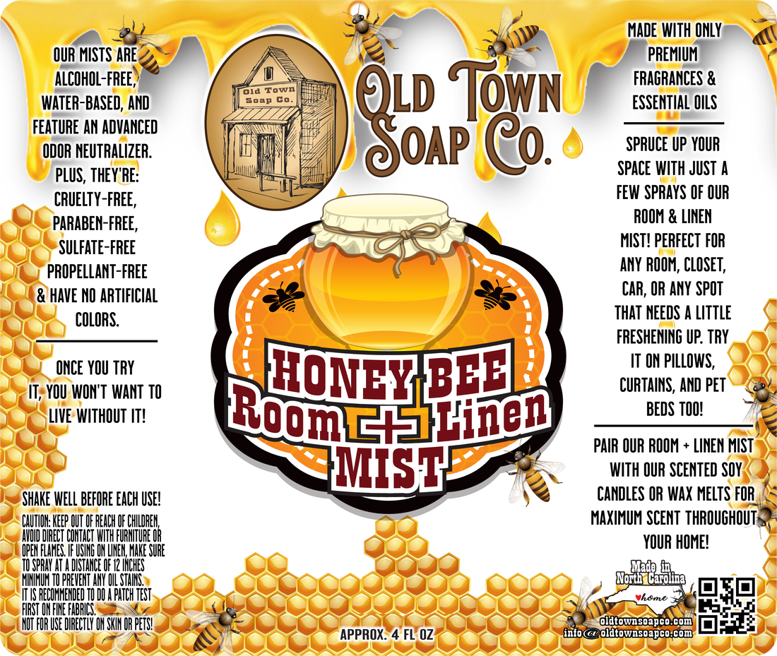 Honey Bee -Room+Linen Mist - Old Town Soap Co.