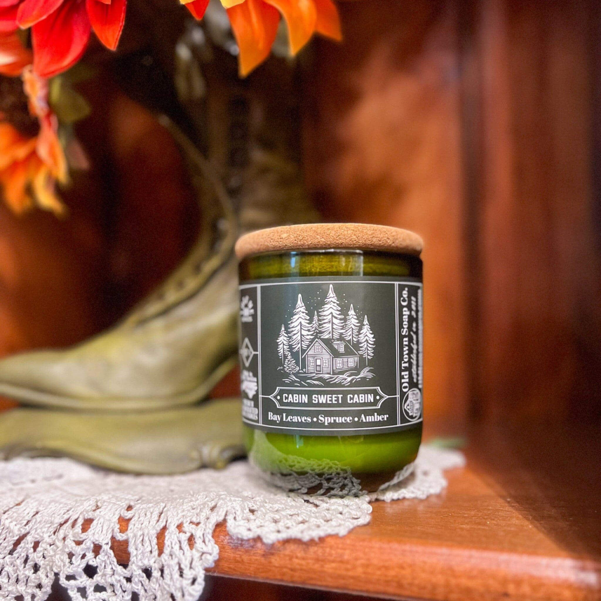Cabin Sweet Cabin Wood Wick Candle - Old Town Soap Co.