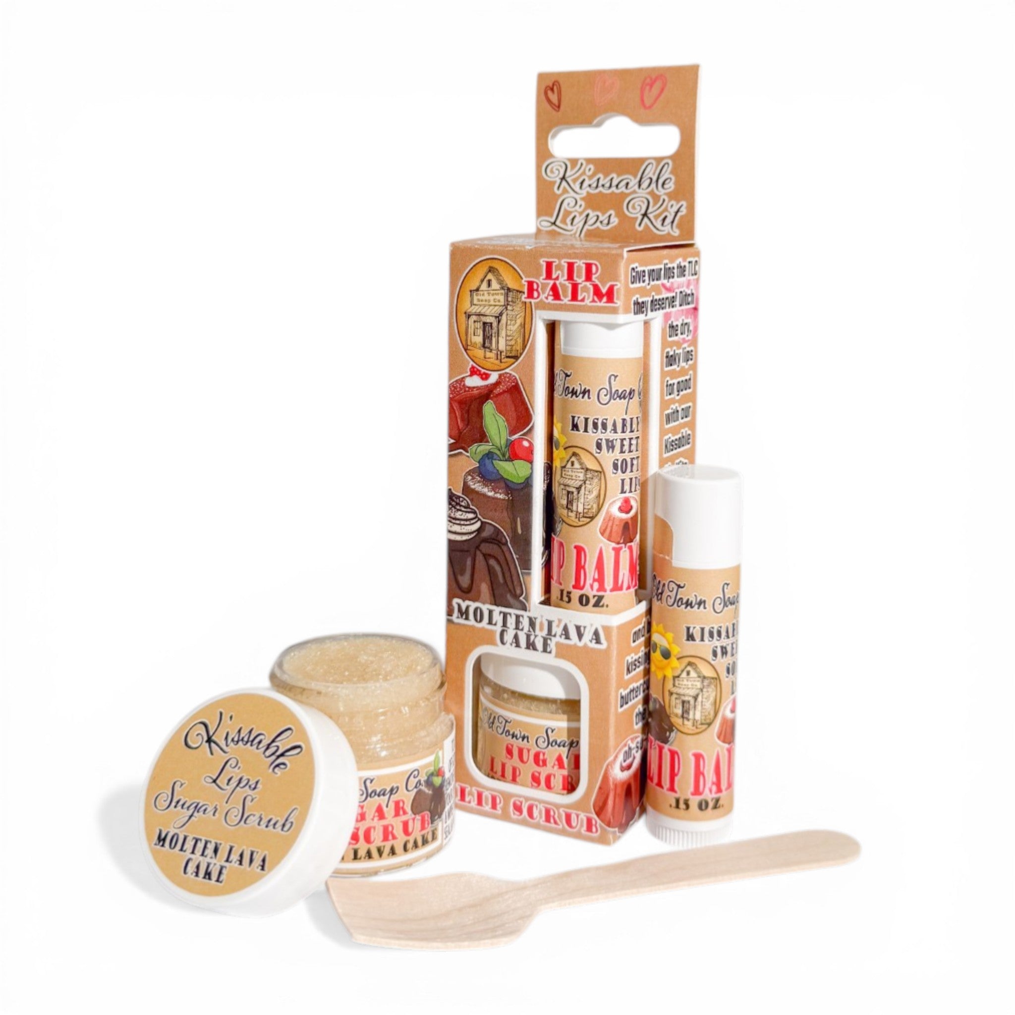 Kissable Lips Sugar Scrub & Lip Balm Kits - Old Town Soap Co.