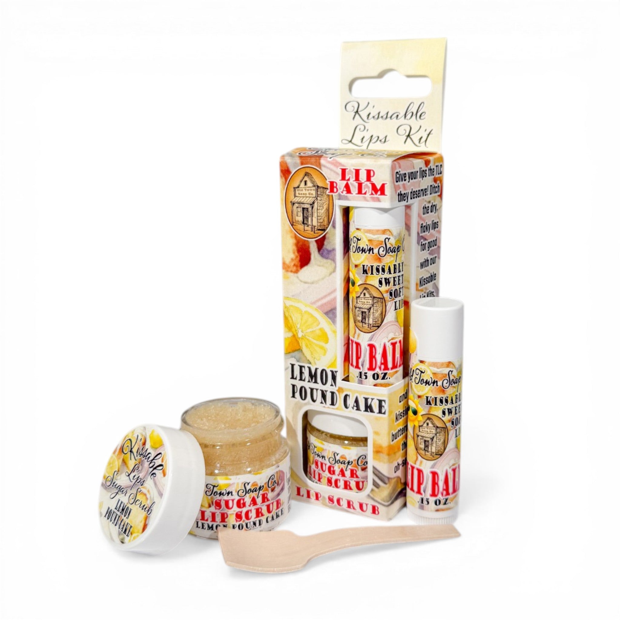 Kissable Lips Sugar Scrub & Lip Balm Kits - Old Town Soap Co.