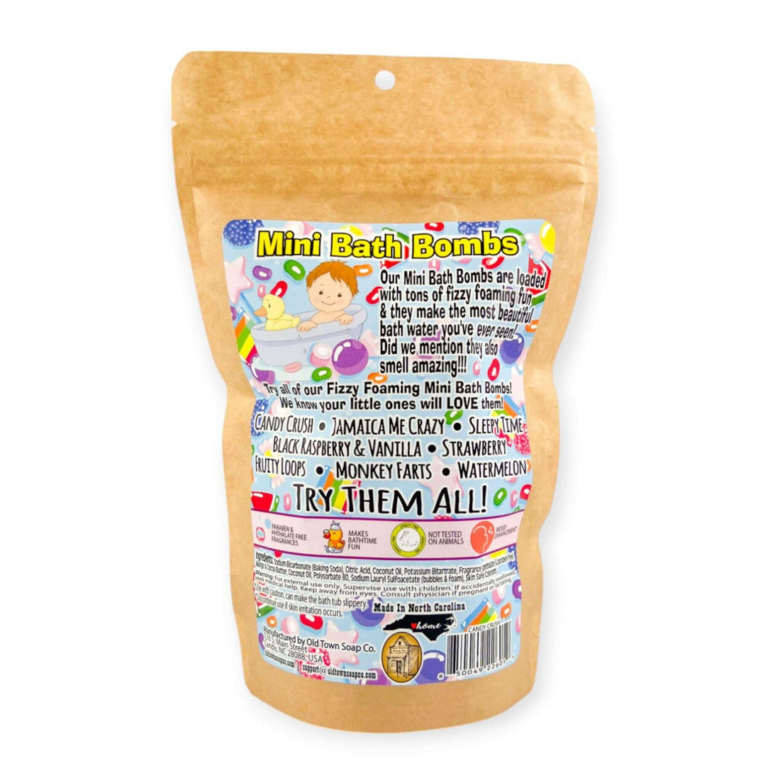 Candy Crush Mini Bath Bombs - Old Town Soap Co.