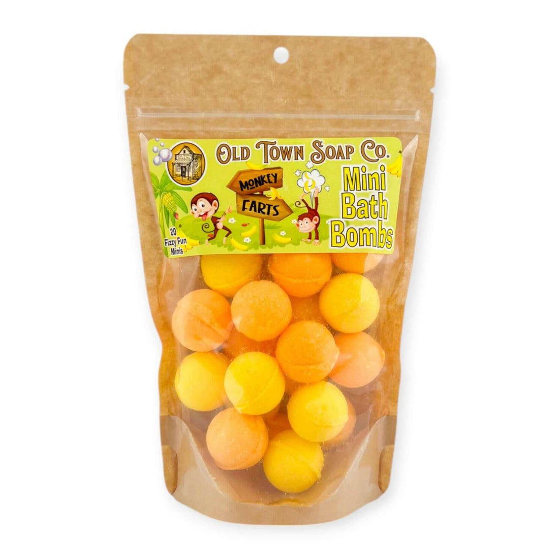 Monkey Farts Mini Bath Bombs - Old Town Soap Co.