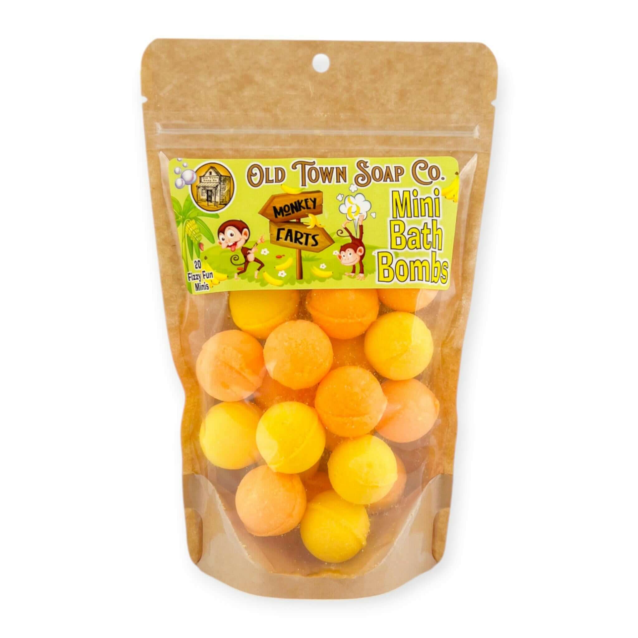 Monkey Farts Mini Bath Bombs - Old Town Soap Co.