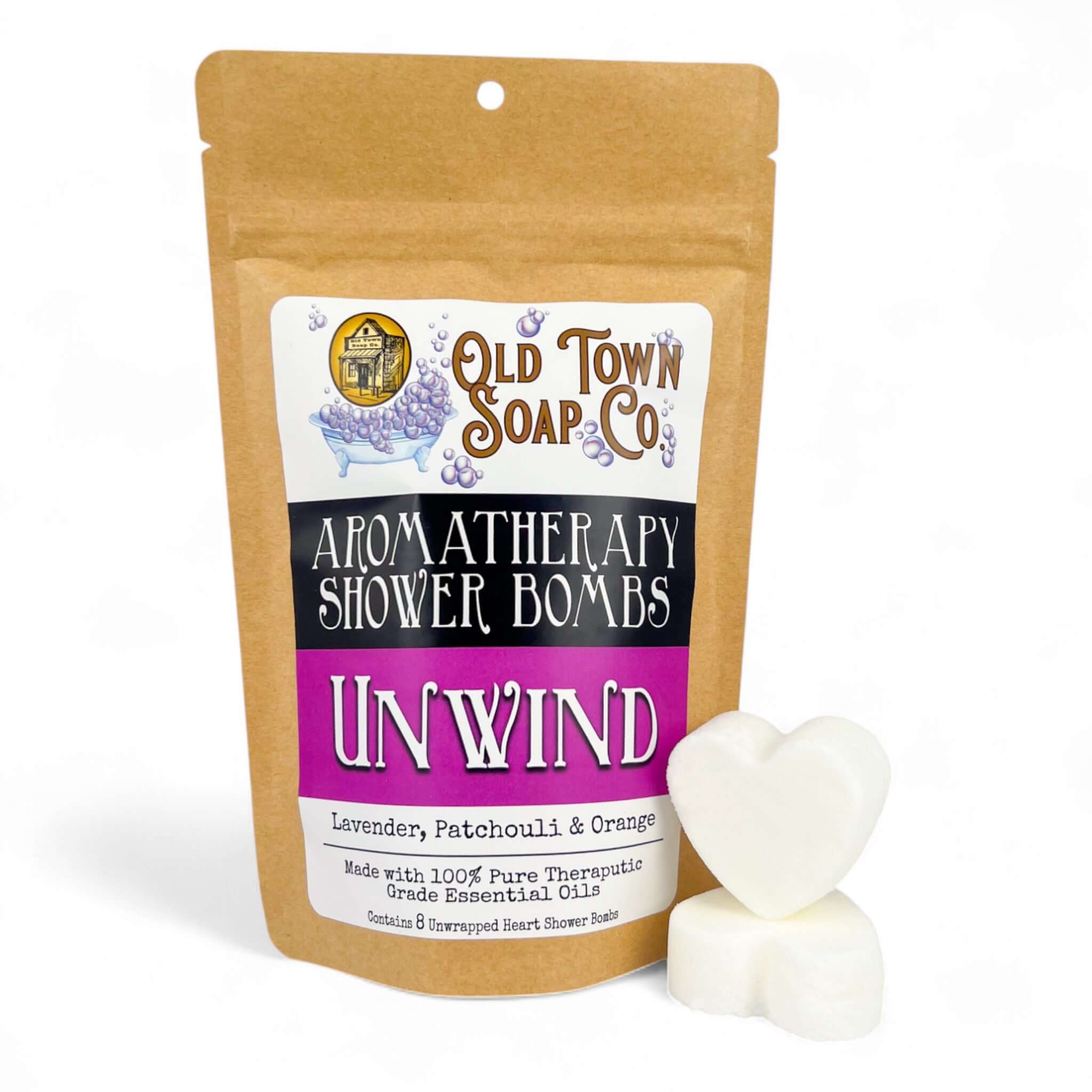 8 Pack Aromatherapy Shower Bombs - Old Town Soap Co.