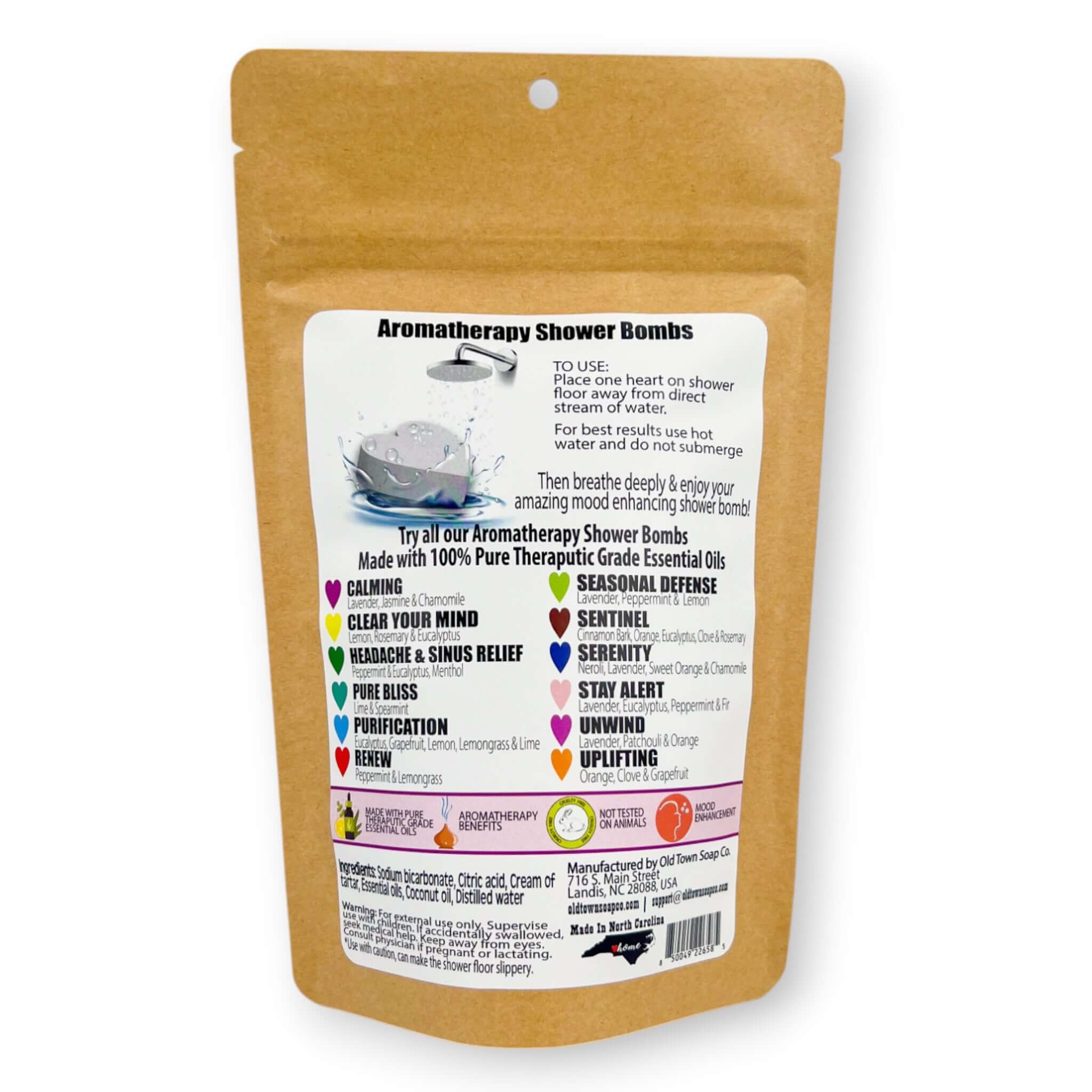 8 Pack Aromatherapy Shower Bombs - Old Town Soap Co.