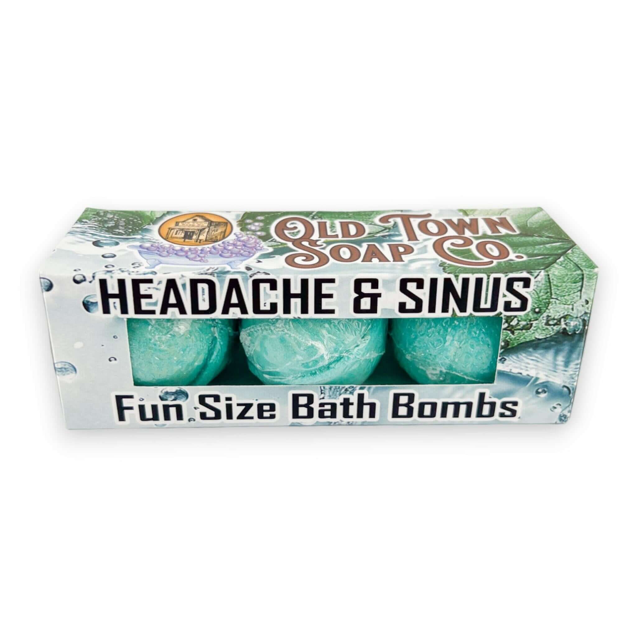 Headache & Sinus Fun Size Bath Bomb Set - Old Town Soap Co.