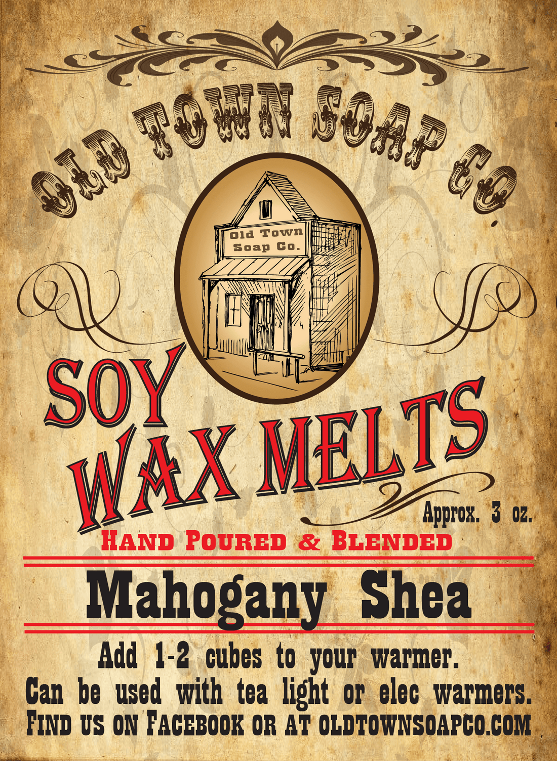 Mahogany Shea Wax Melts - Old Town Soap Co.