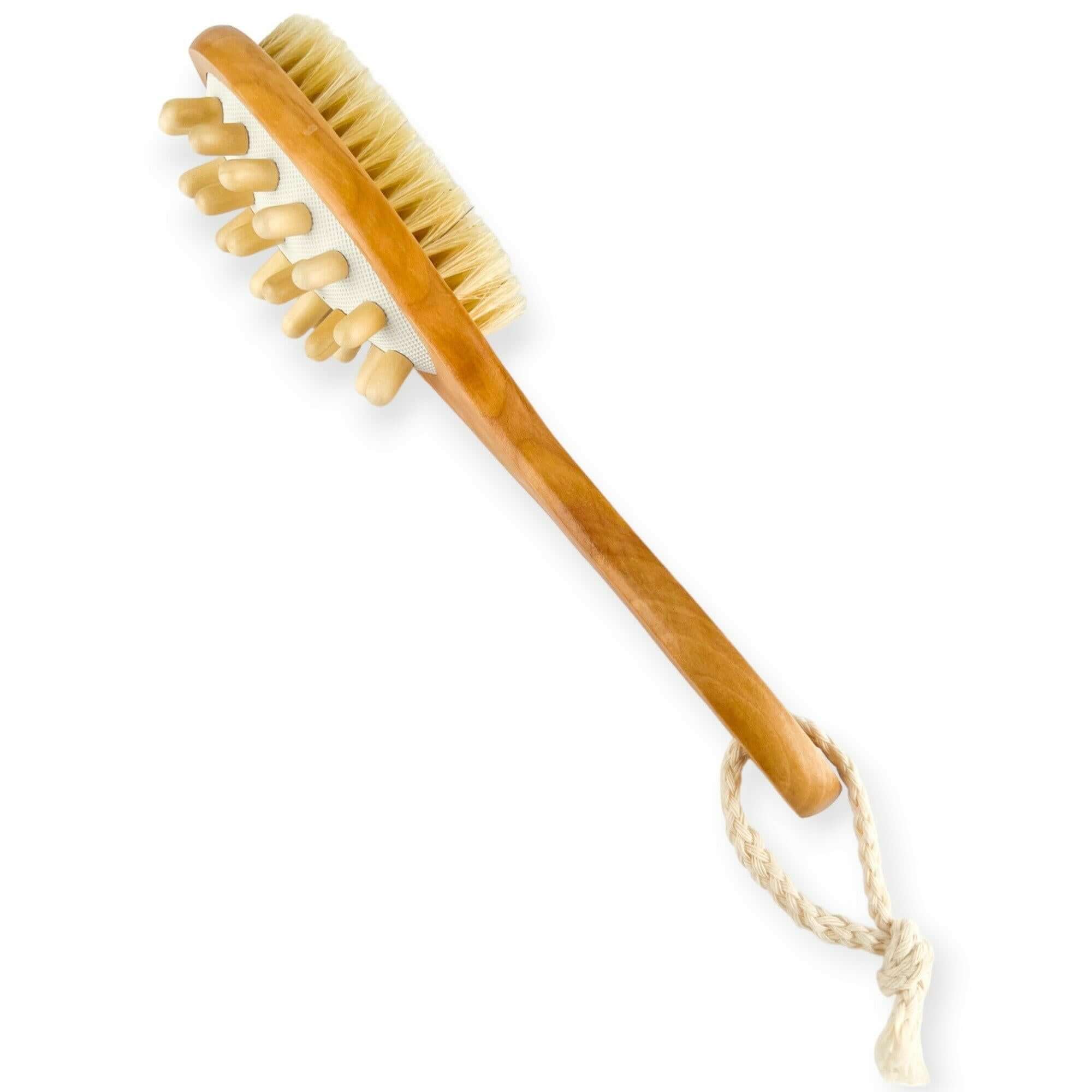 Massaging Bath Brush 10" Handle Set - Old Town Soap Co.