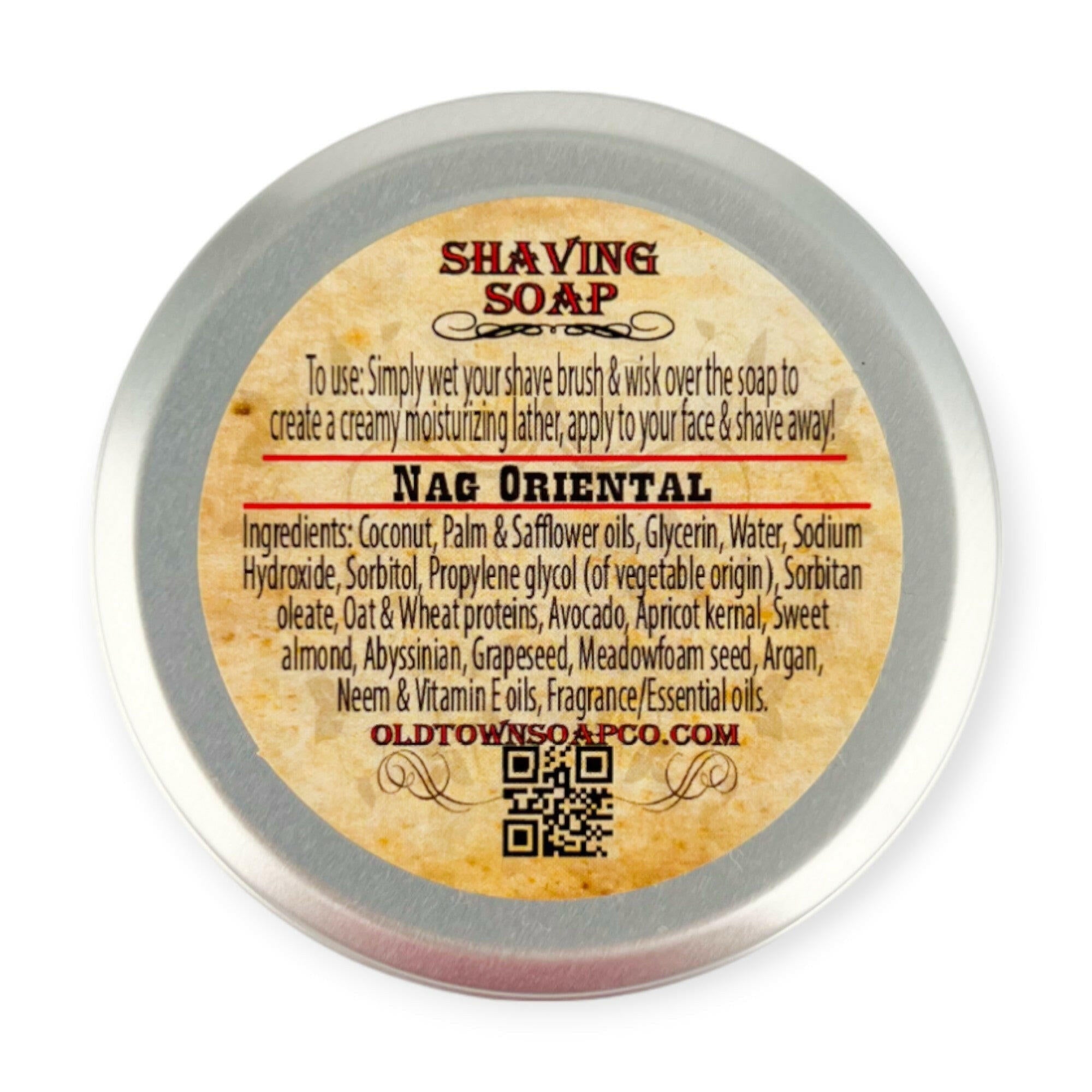 Nag Oriental -Shave Soap Tin - Old Town Soap Co.
