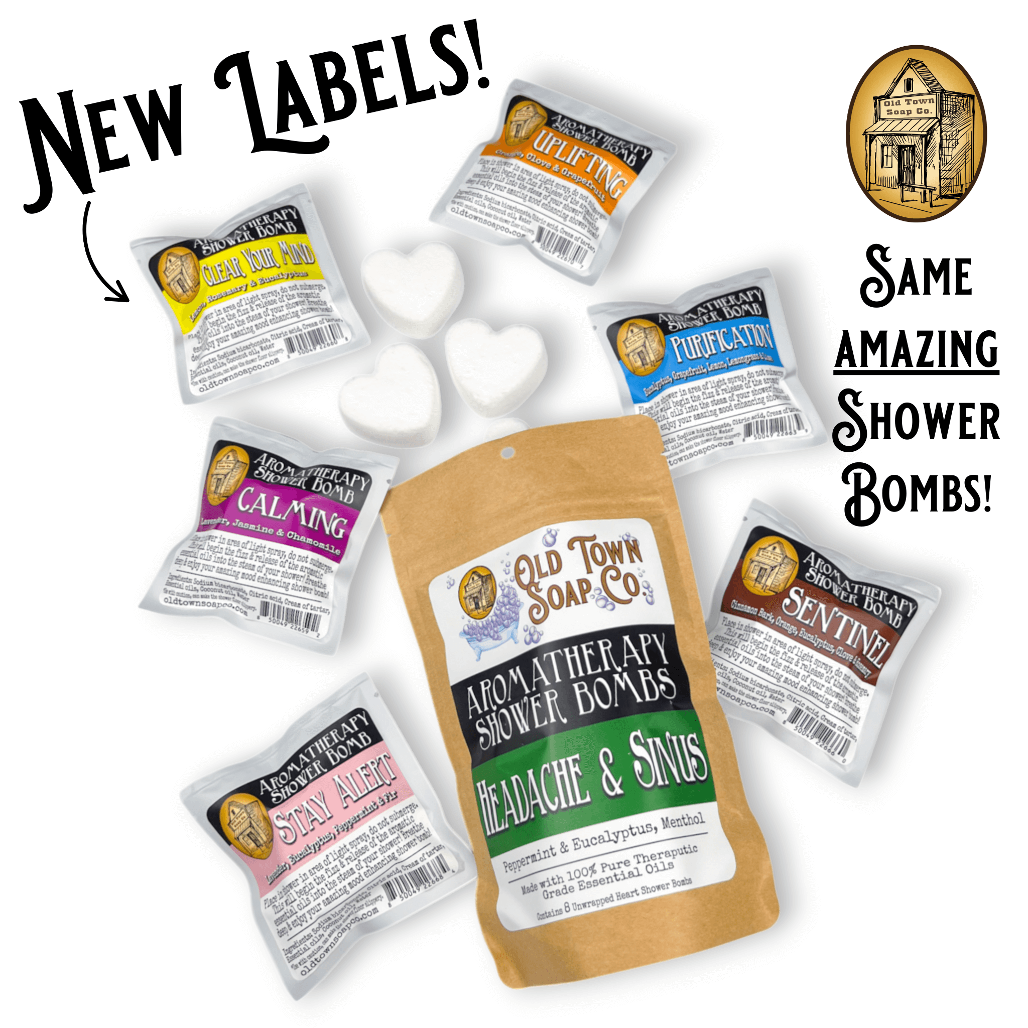 Single Aromatherapy Shower Bombs - Old Town Soap Co.