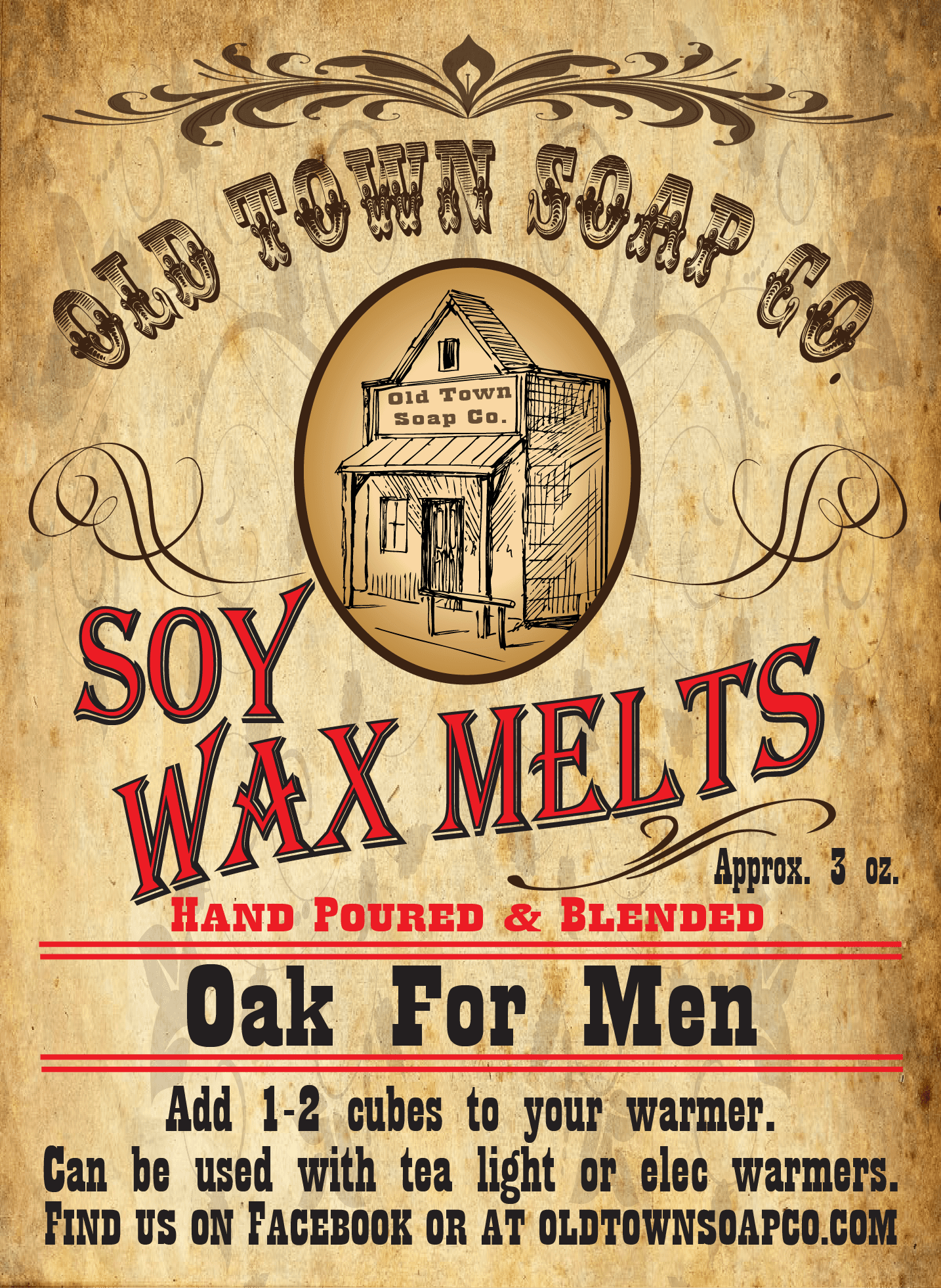 Oak For Men Wax Melts - Old Town Soap Co.