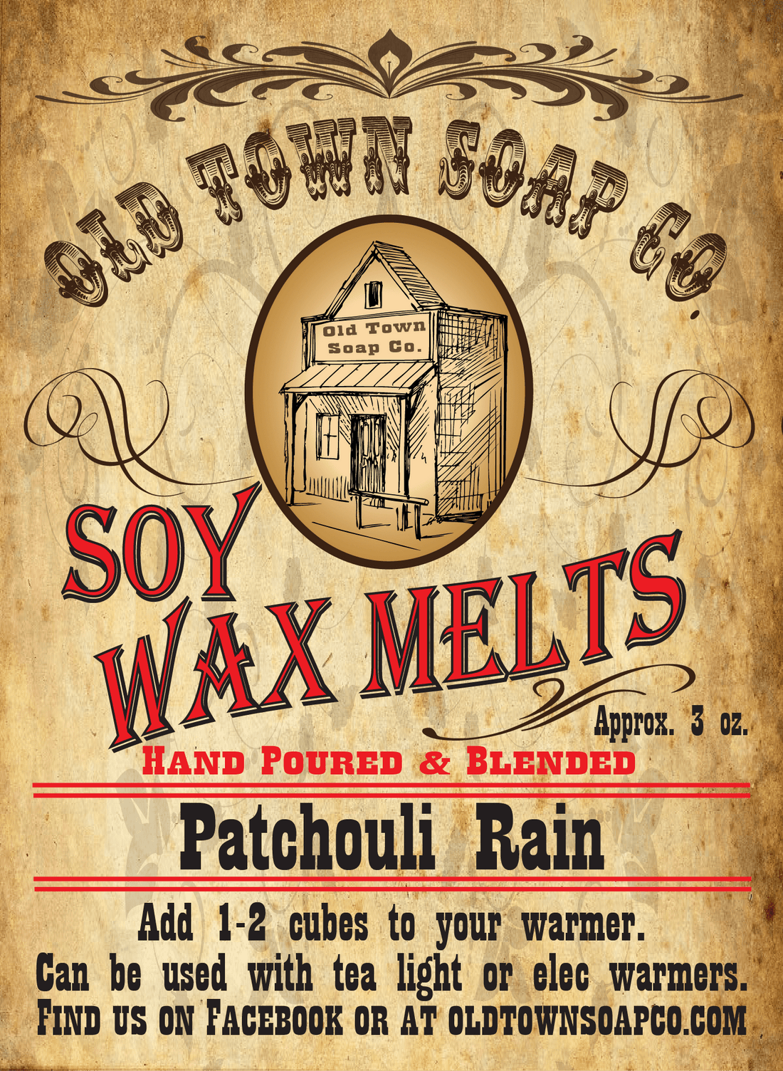 Patchouli Rain Wax Melts - Old Town Soap Co.