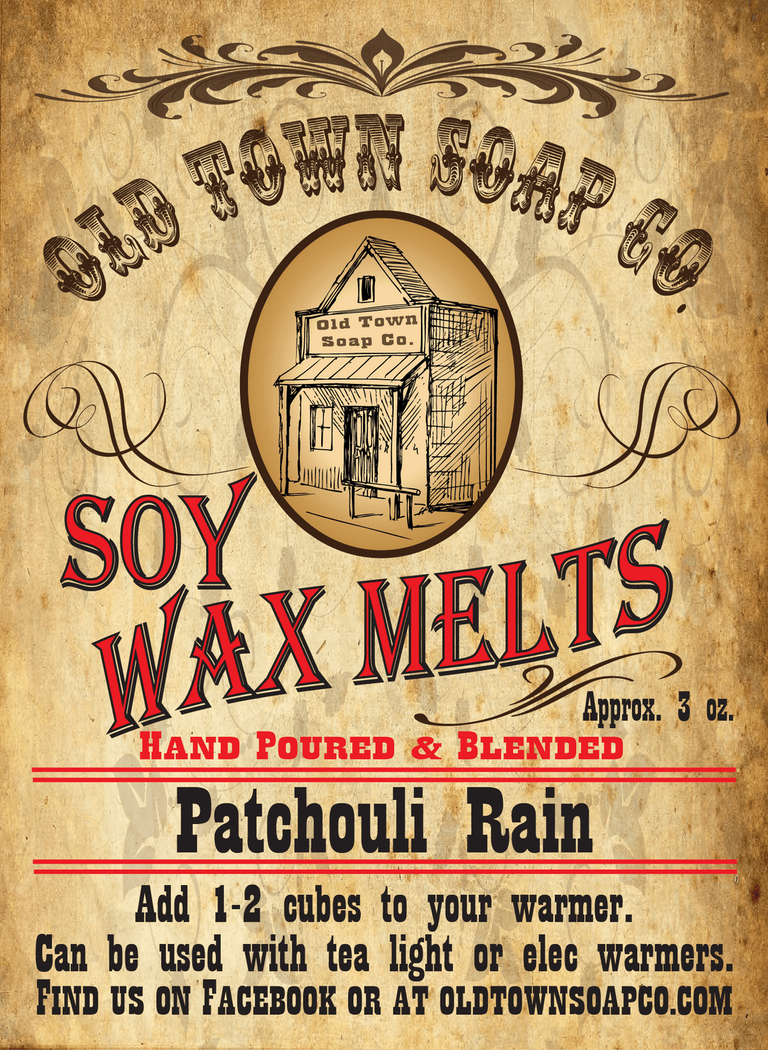 Patchouli Rain Wax Melts - Old Town Soap Co.