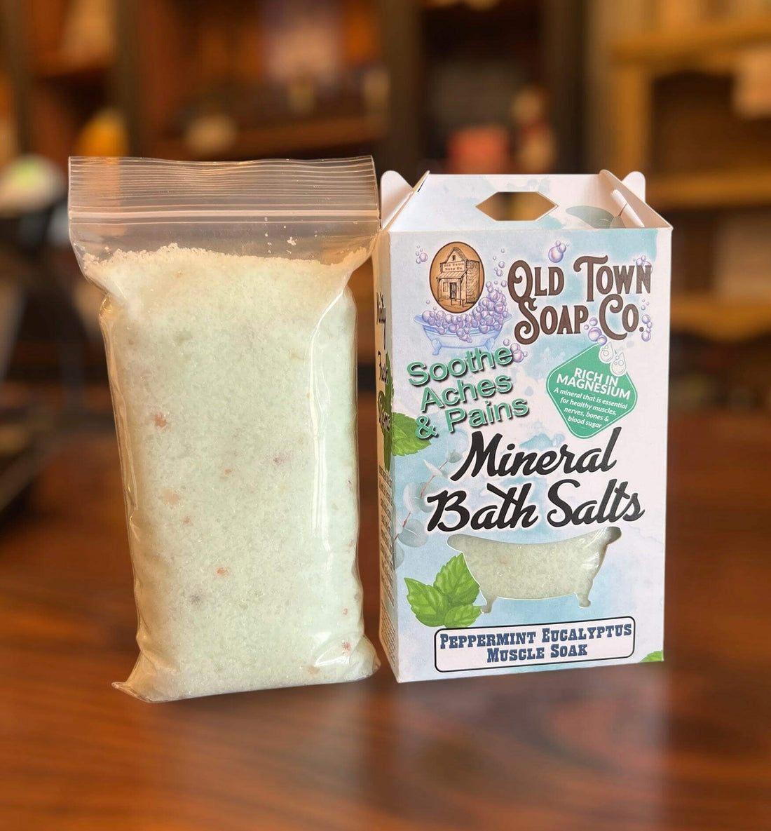 Peppermint Eucalyptus Muscle Soak Bath Salt - Old Town Soap Co.