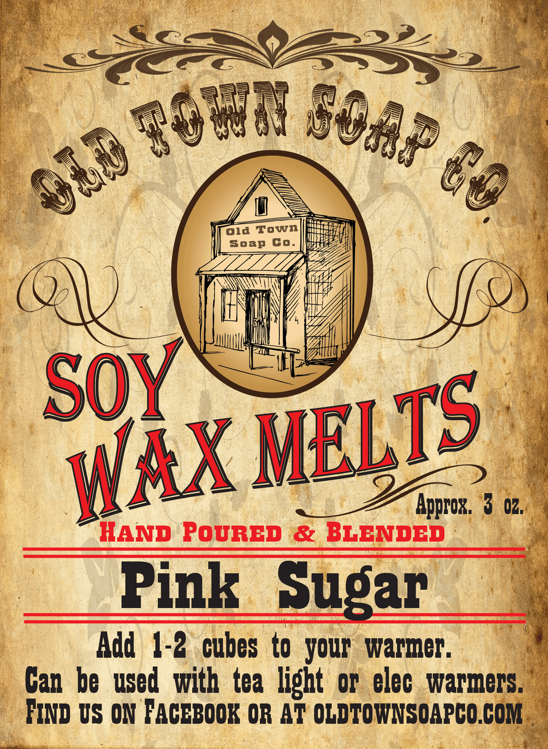 Pink Sugar Wax Melt - Old Town Soap Co.