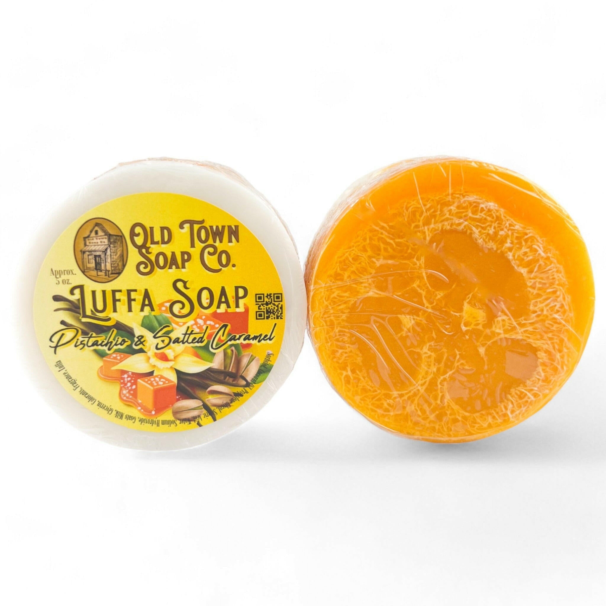 Pistachio & Salted Caramel -Luffa Soap - Old Town Soap Co.