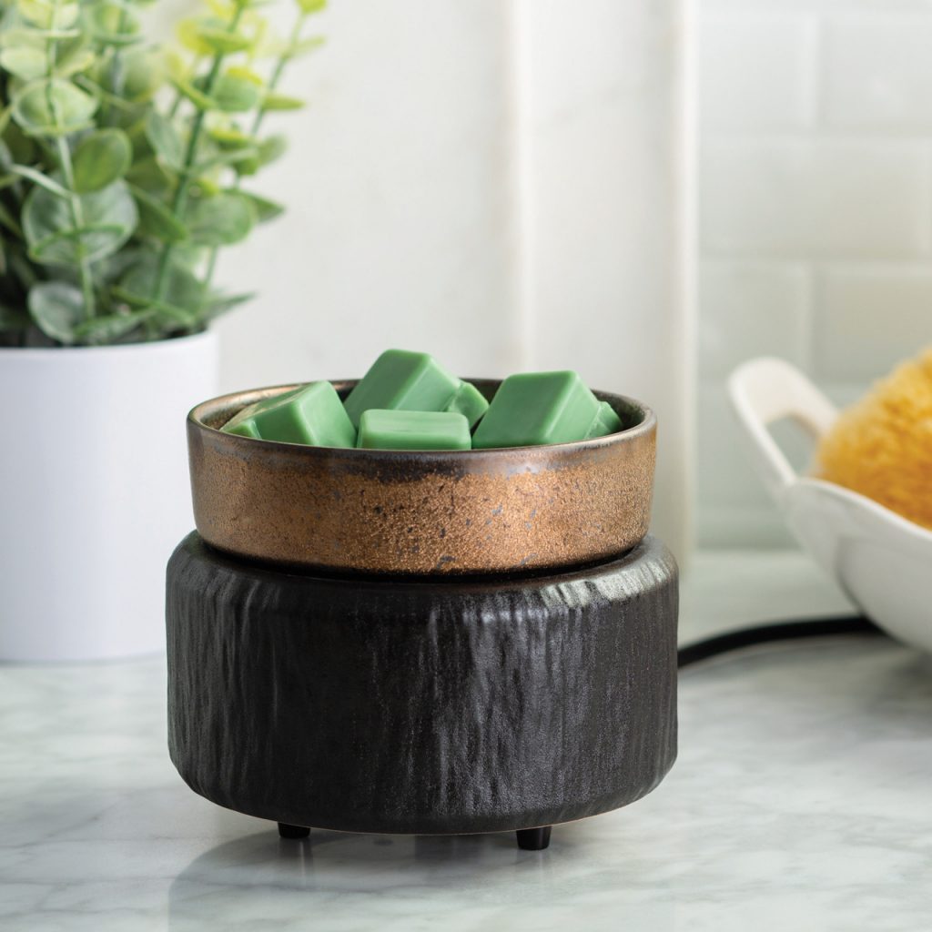 2-in-1 Primitive Black Candle & Wax Warmer