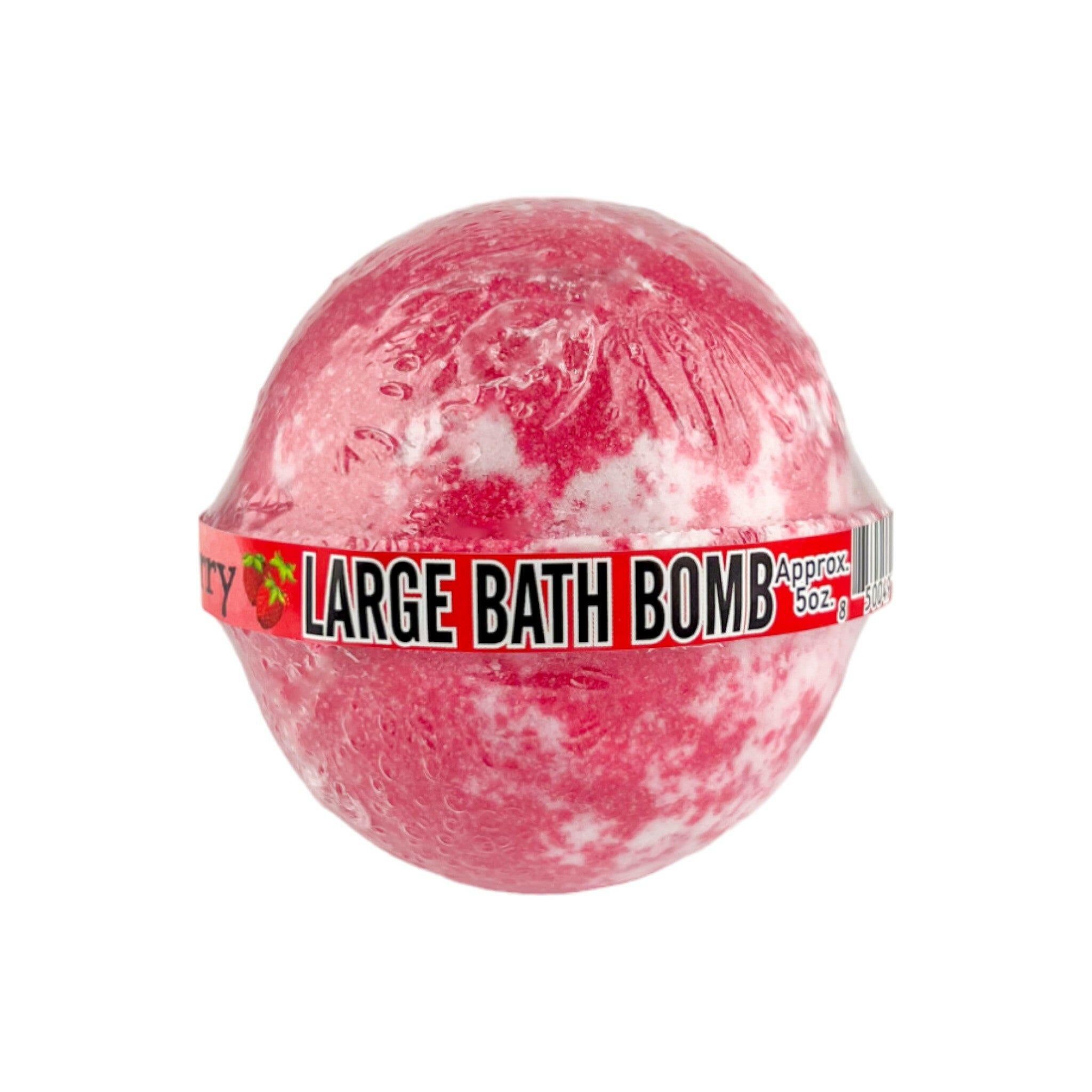 Strawberry Bath Bomb -Large - Old Town Soap Co.