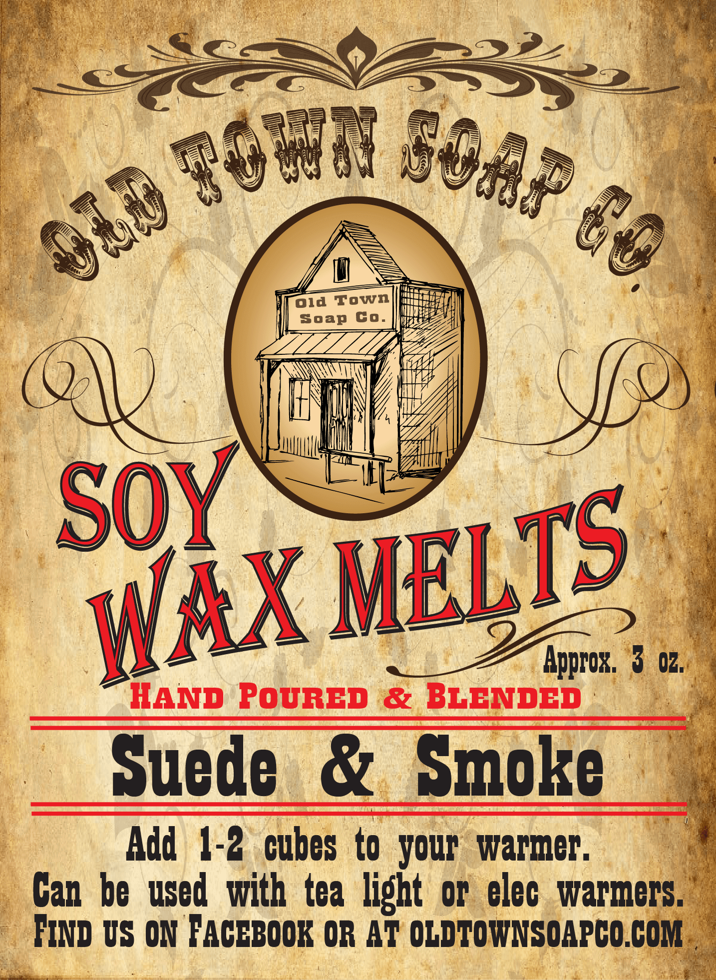 Suede & Smoke Wax Melts - Old Town Soap Co.