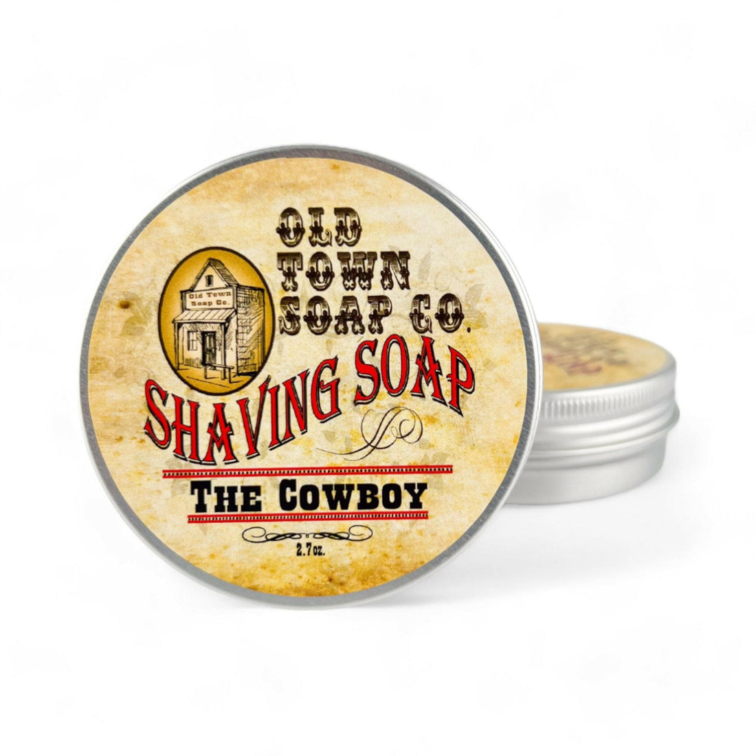 The Cowboy -Shave Soap Tin - Old Town Soap Co.