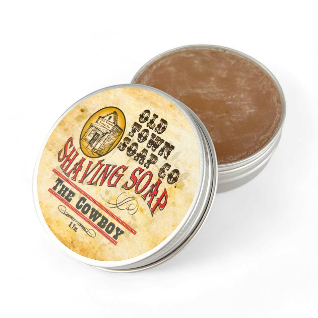 The Cowboy -Shave Soap Tin - Old Town Soap Co.