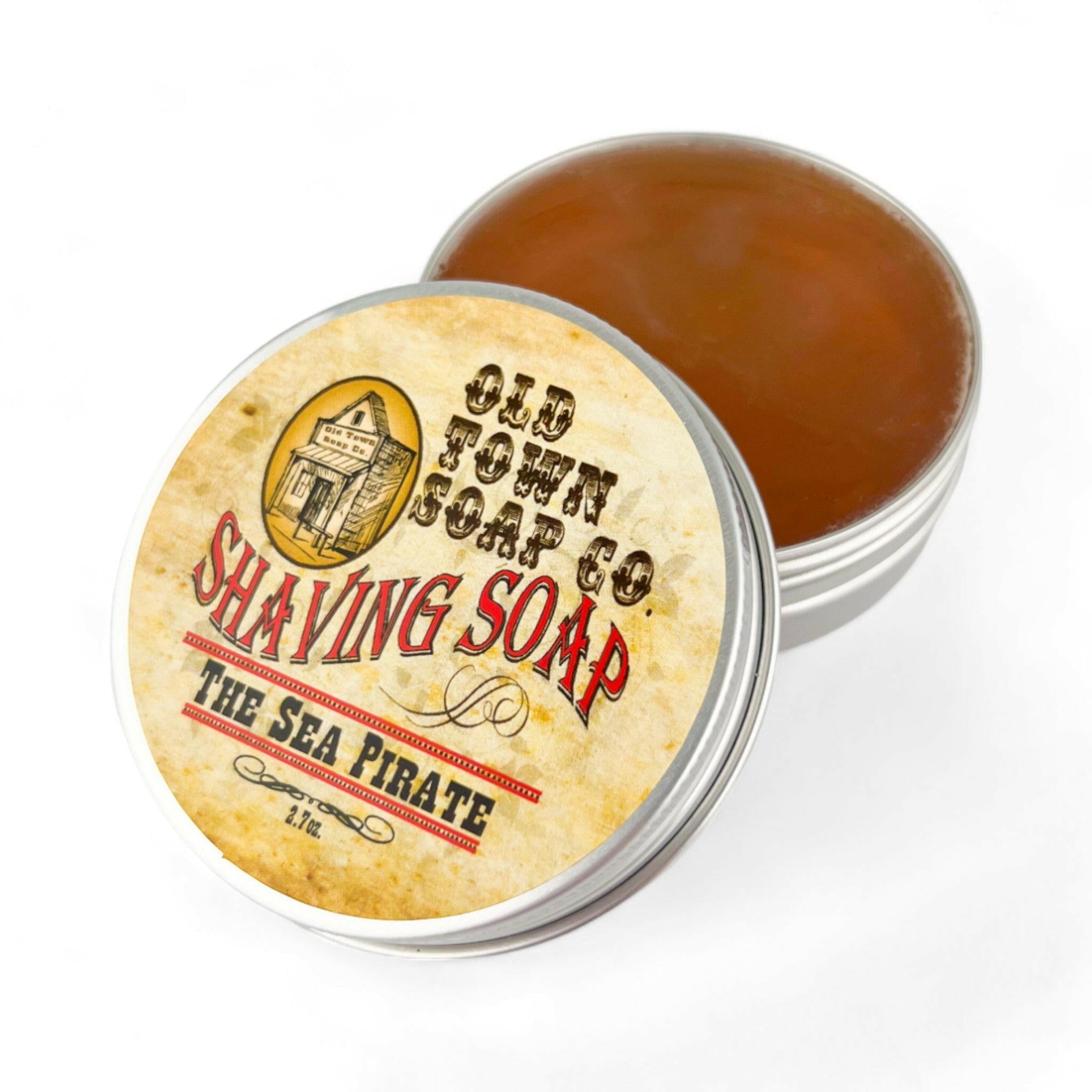 The Sea Pirate -Shave Soap Tin - Old Town Soap Co.