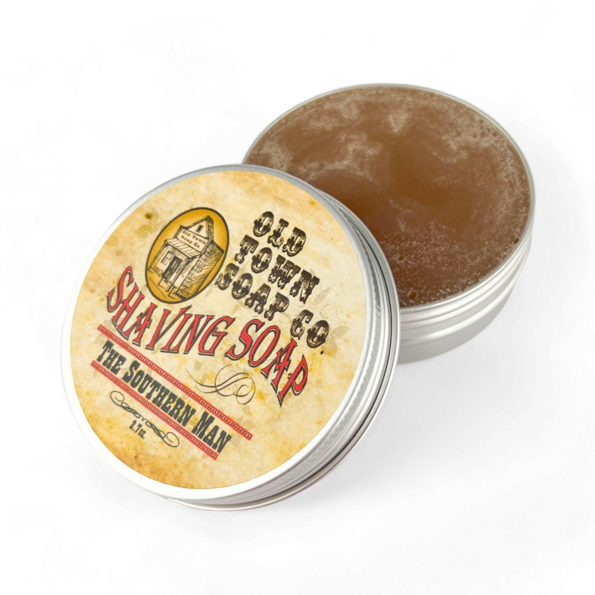 The Southern Man -Shave Soap Tin - Old Town Soap Co.