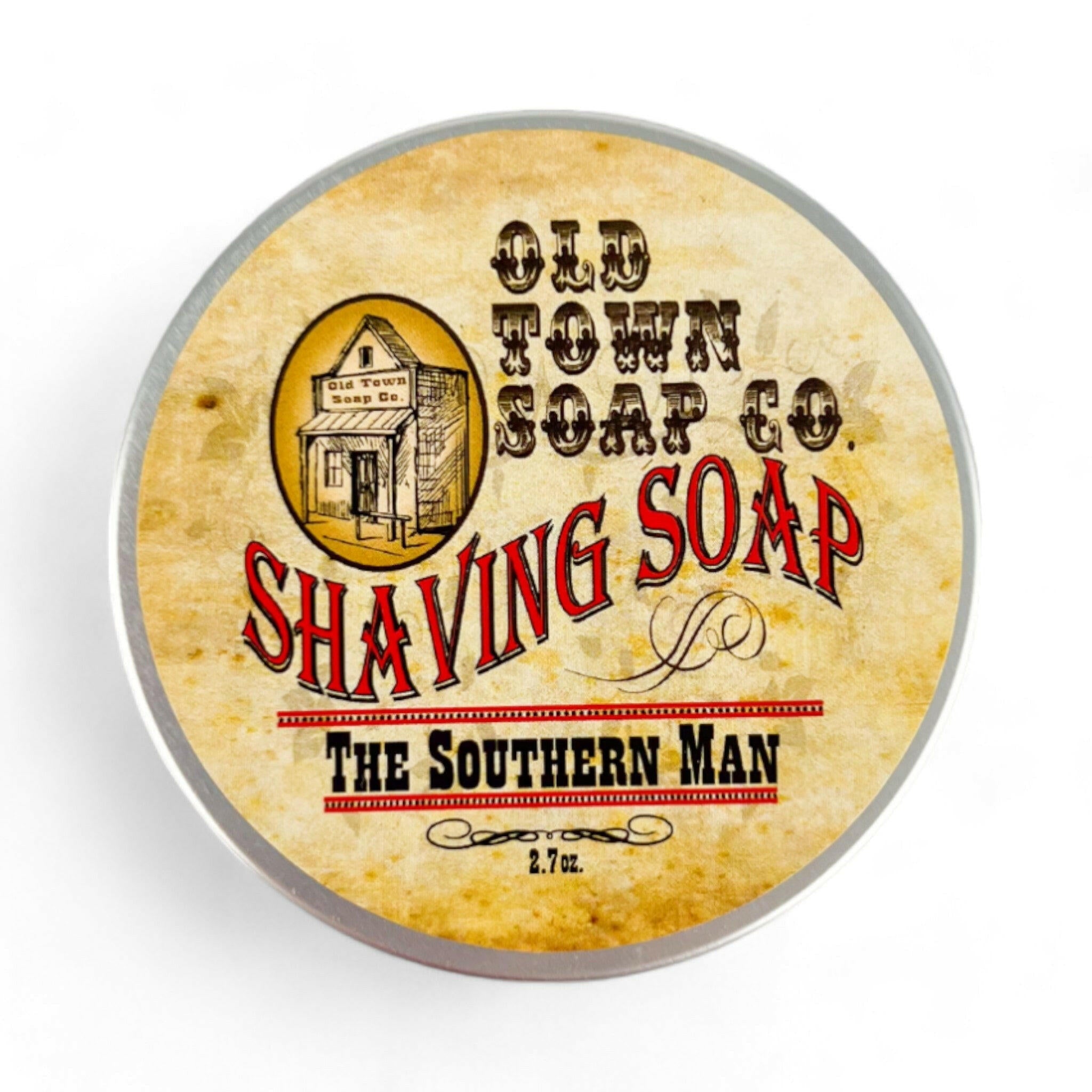 The Southern Man -Shave Soap Tin - Old Town Soap Co.