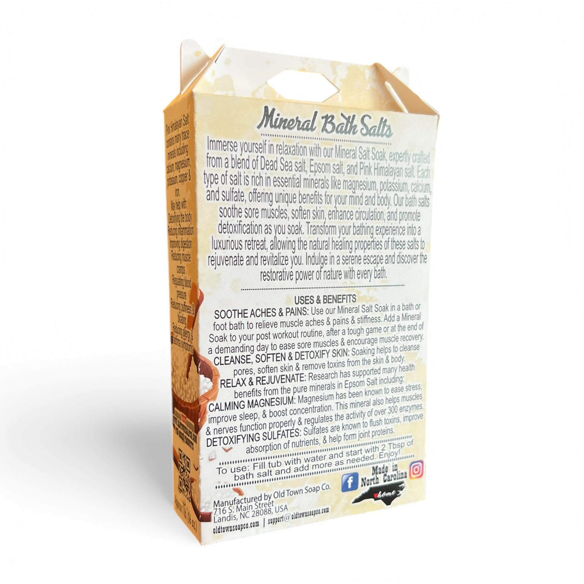 Unscented Mineral Salt Soak - Old Town Soap Co.