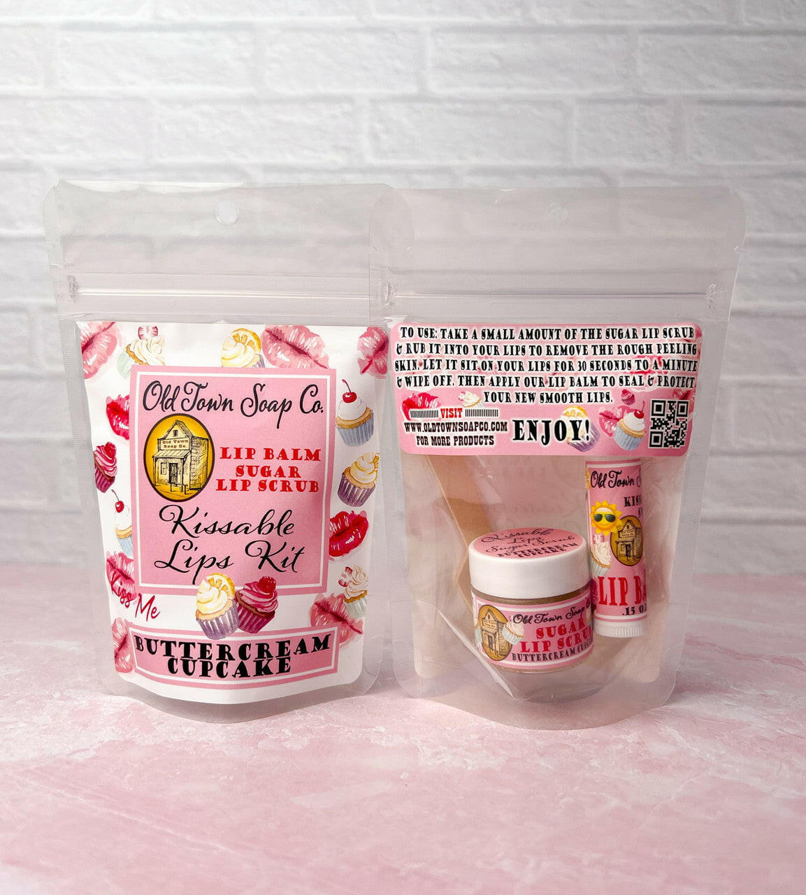 Kissable Lips Sugar Scrub & Lip Balm Kits - Old Town Soap Co.