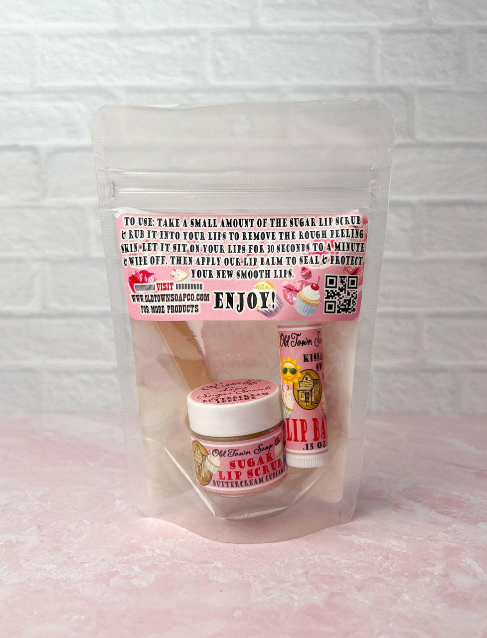Kissable Lips Sugar Scrub & Lip Balm Kits - Old Town Soap Co.