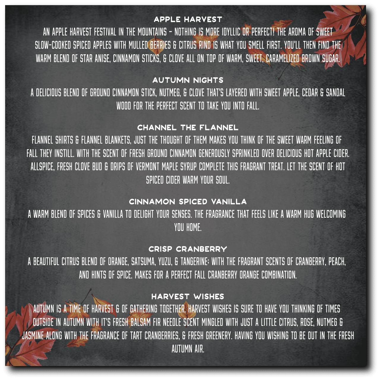 Fall Scents Your Choice Hand Sanitizer Scent 2oz $4.99 - Old Town Soap Co.