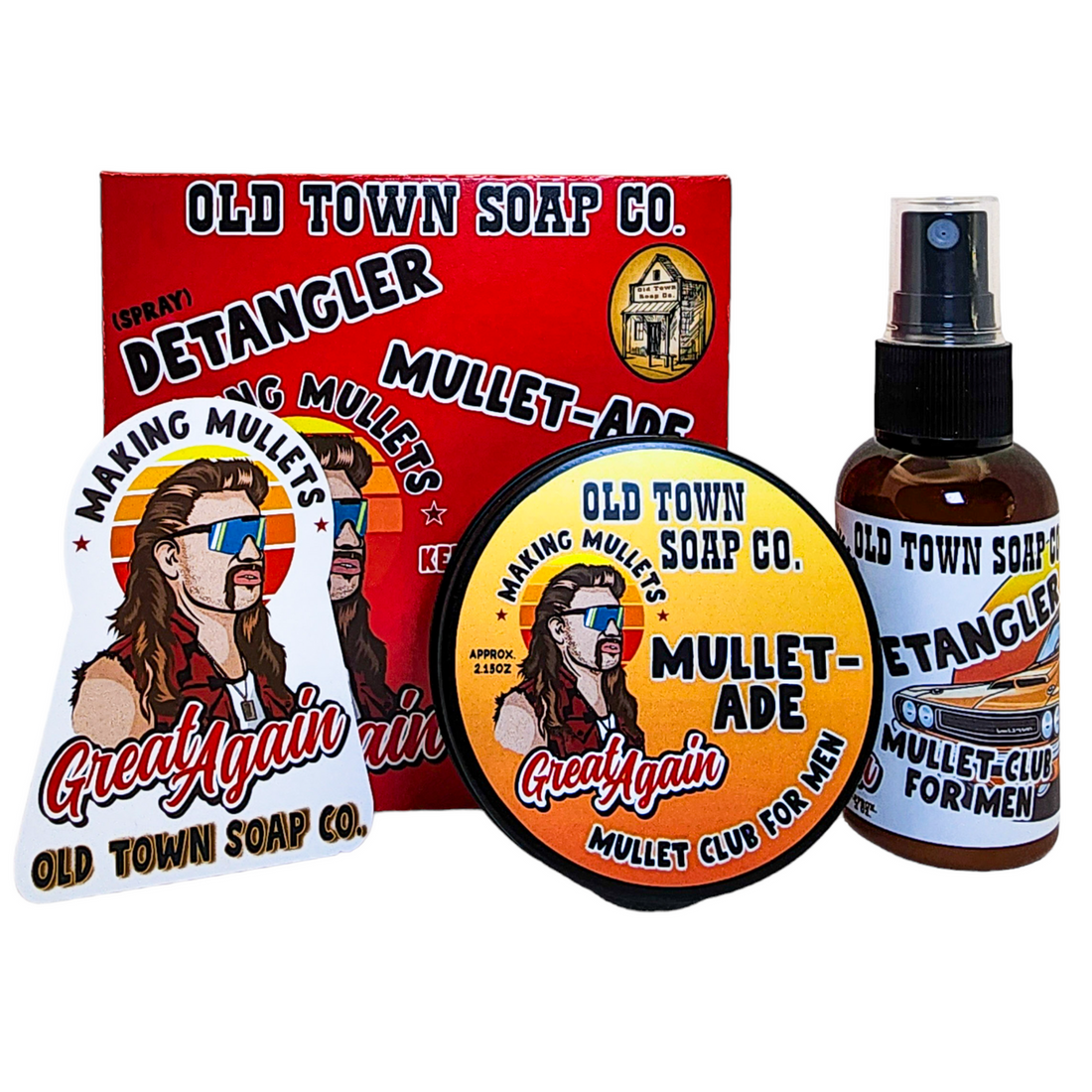 Mullet Maintenance Kit, Conditioning Detangler & Pomade - Old Town Soap Co.