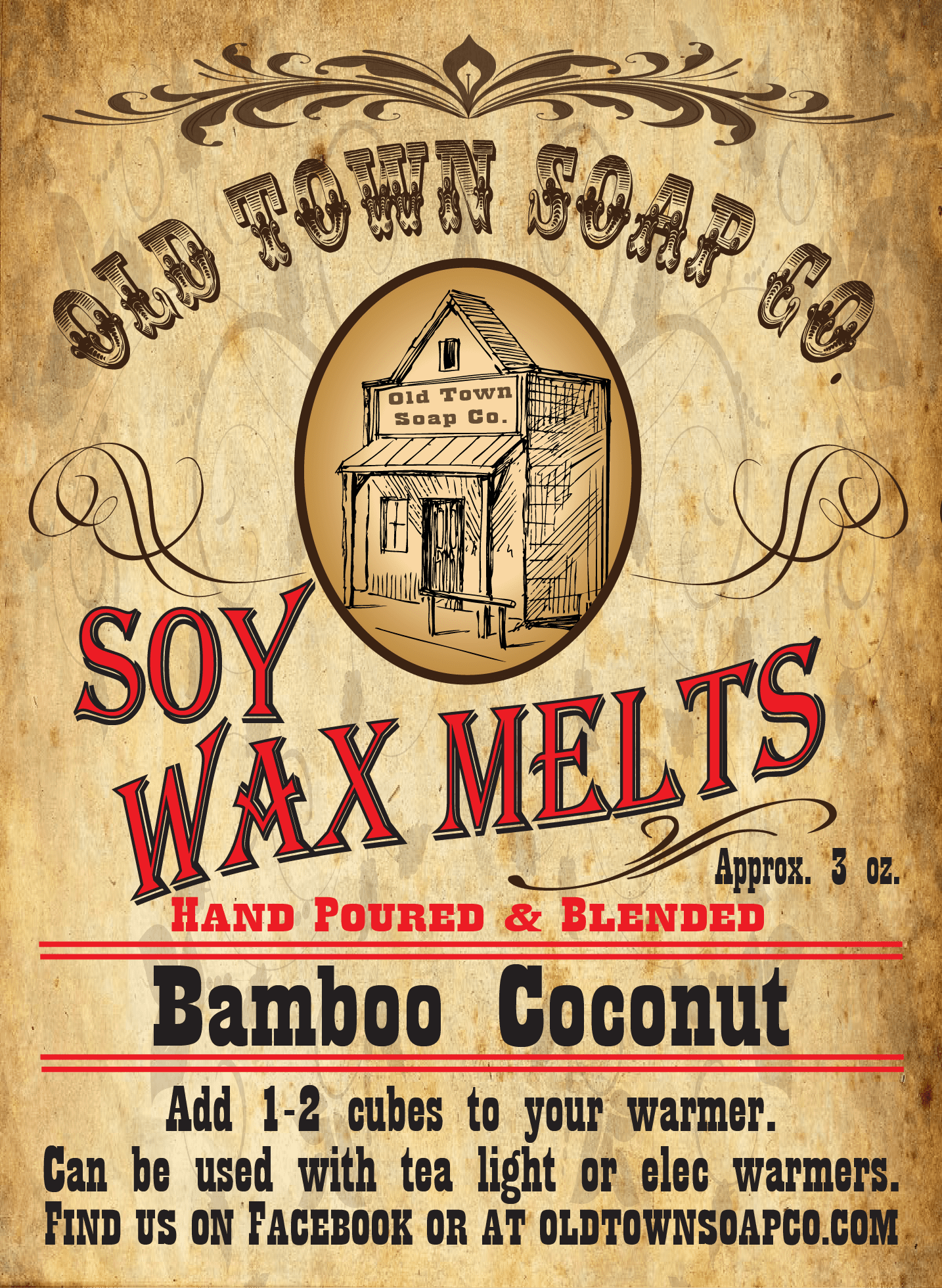 Bamboo Coconut Wax Melts - Old Town Soap Co.