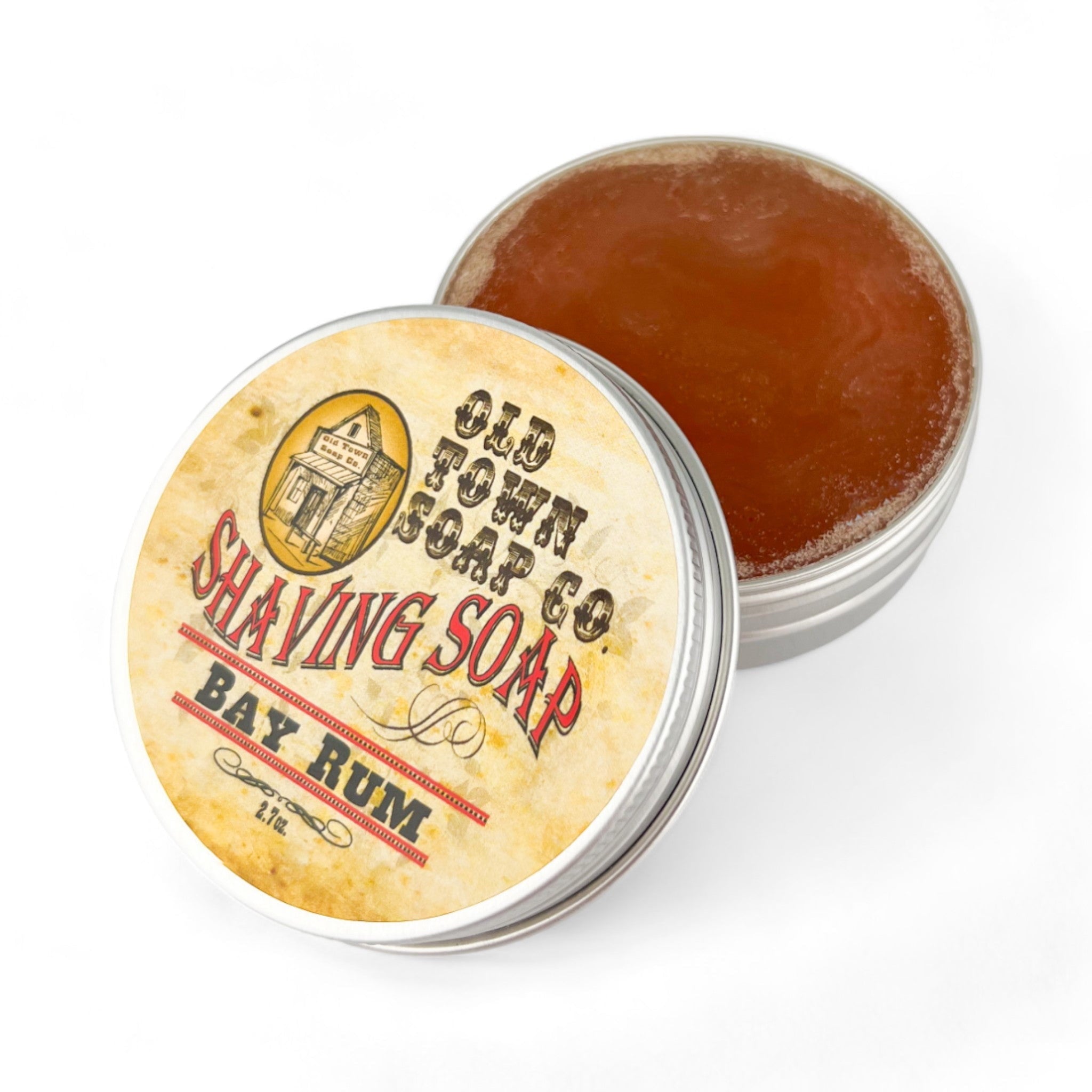 Bay Rum -Shave Soap Tin - Old Town Soap Co.