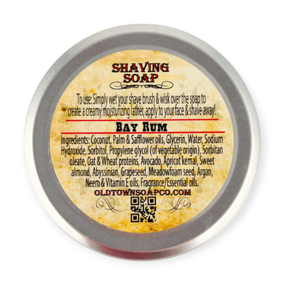 Bay Rum -Shave Soap Tin - Old Town Soap Co.