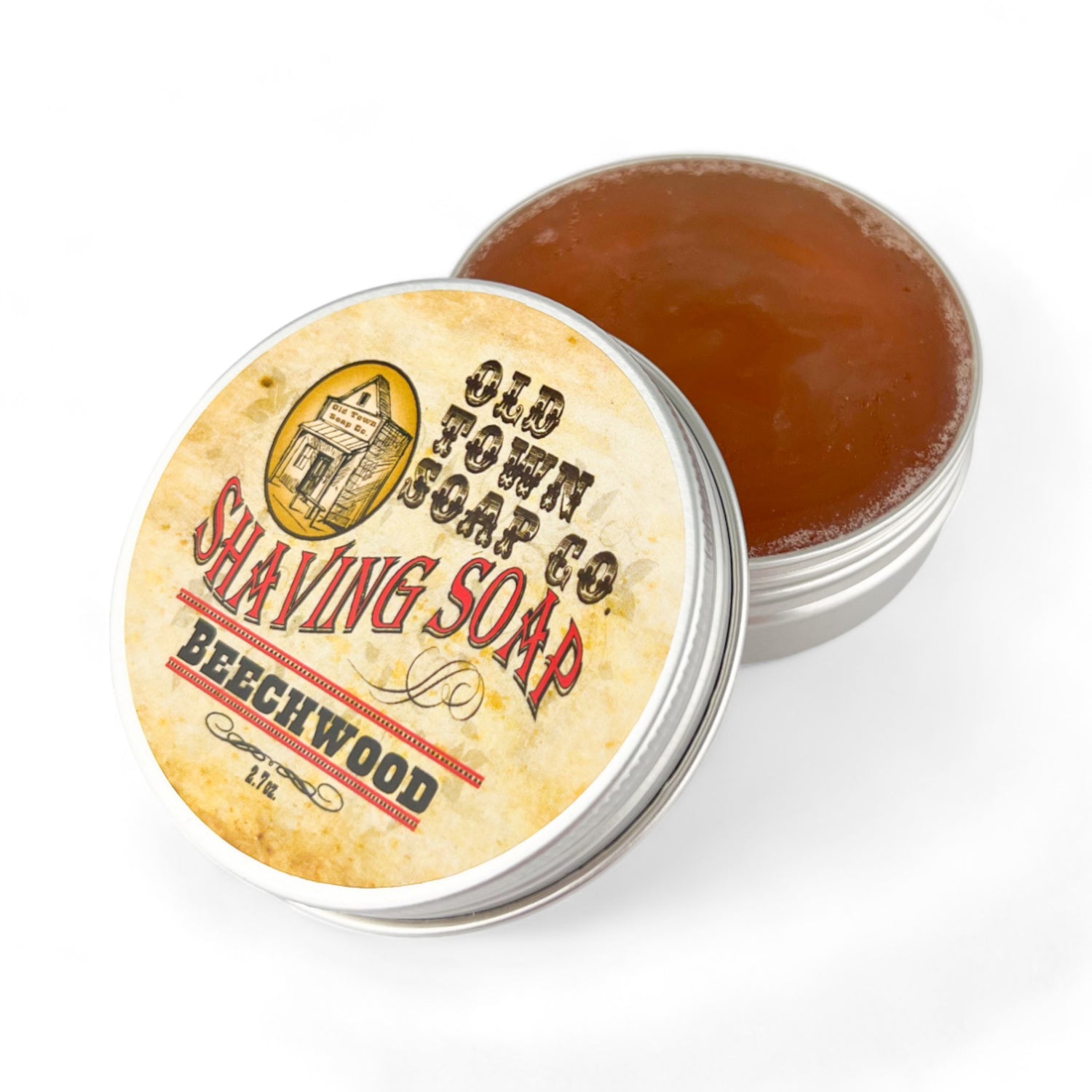 Beechwood -Shave Soap Tin - Old Town Soap Co.