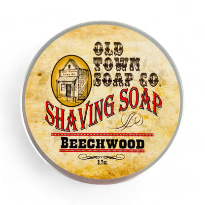 Beechwood -Shave Soap Tin - Old Town Soap Co.