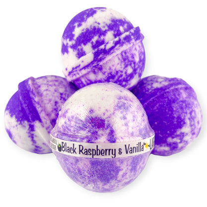 Black Raspberry &amp; Vanilla Bath Bomb -Large - Old Town Soap Co.