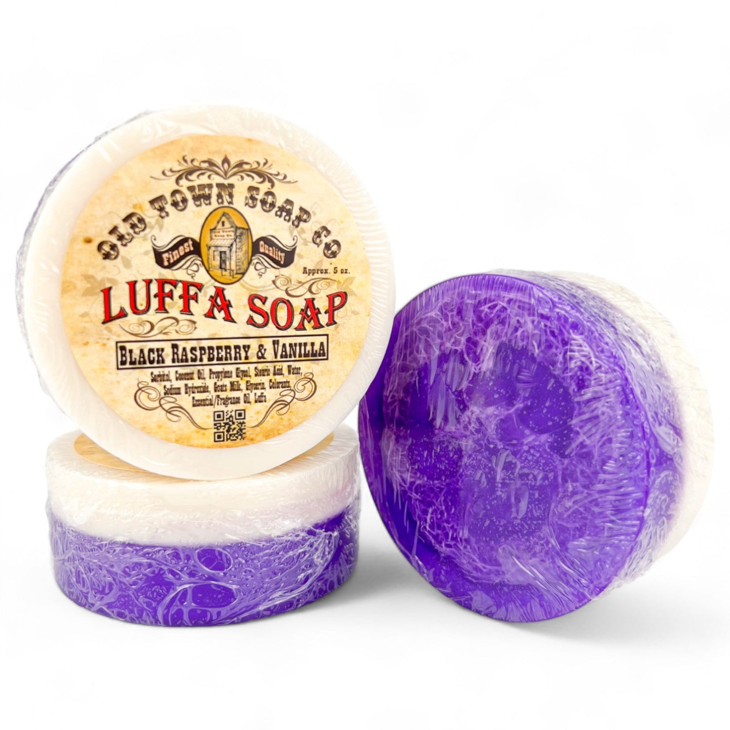 Black Raspberry &amp; Vanilla -Luffa Soap - Old Town Soap Co.